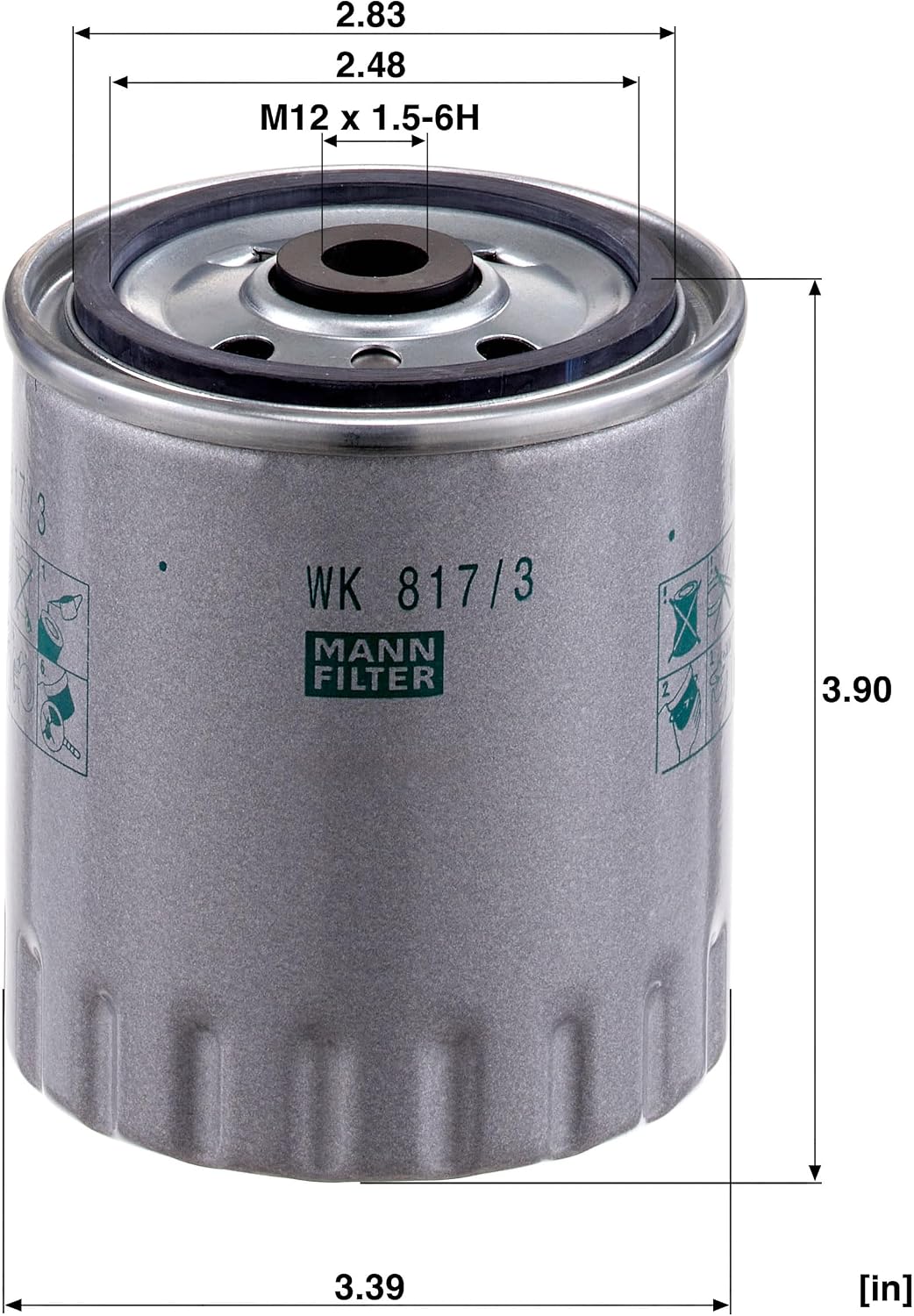 Thumbnail 2 de MANN-FILTER WK 817/3 filtre carburant
