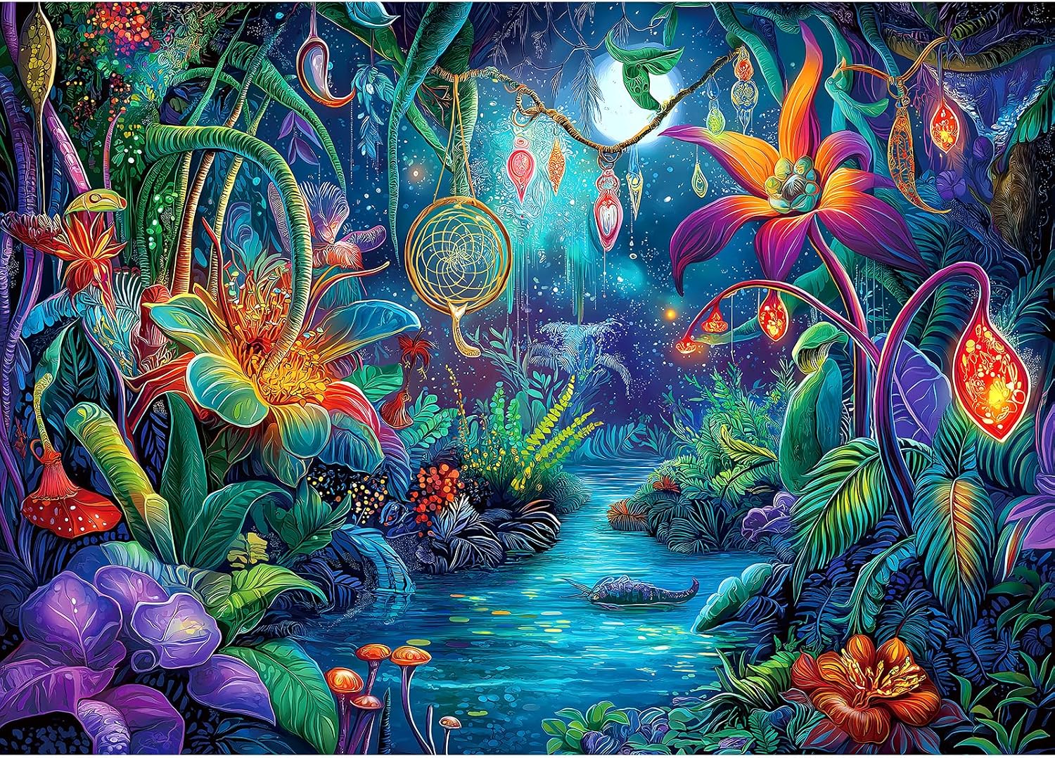 Detalle de MINIWAN Fantasy Garden 1000 Piece Puzzle