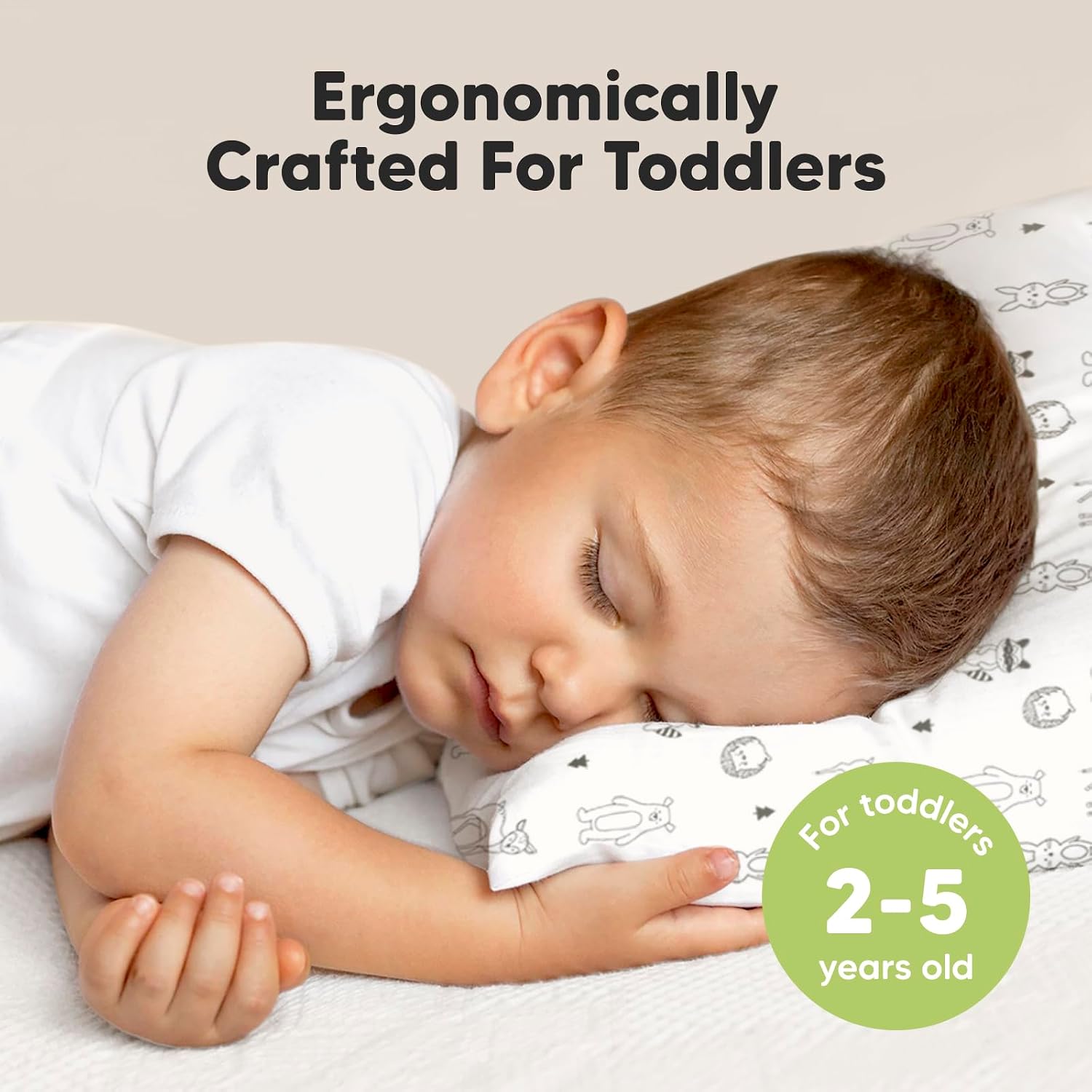 Detalle 2 de KeaBabies Jumbo 14 x 20 Toddler Pillow with Organic Cotton Pillowcase