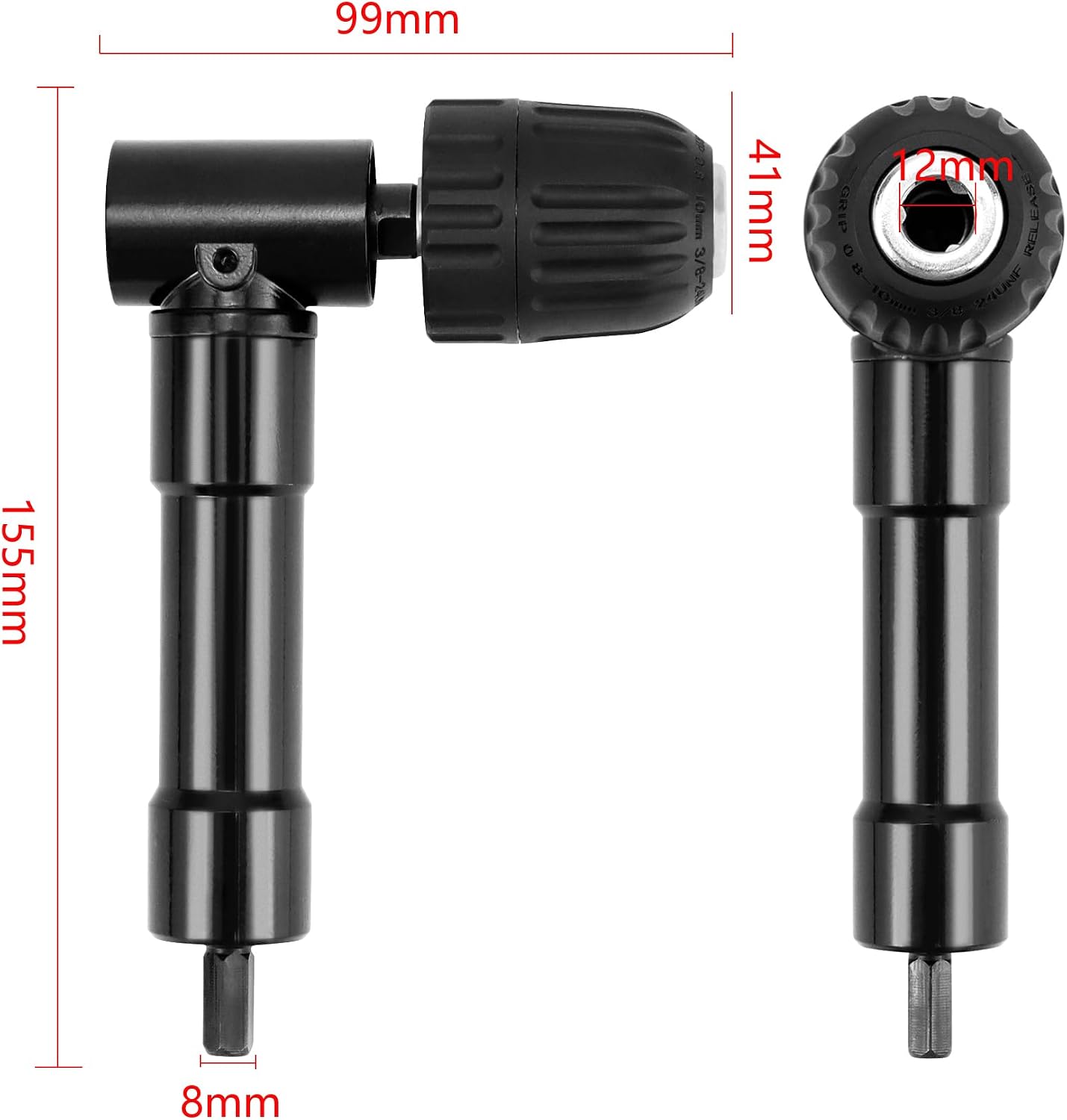Detalle 2 de BIGP hoekbooropzetstuk 90° met boorkop voor 0,8–10 mm