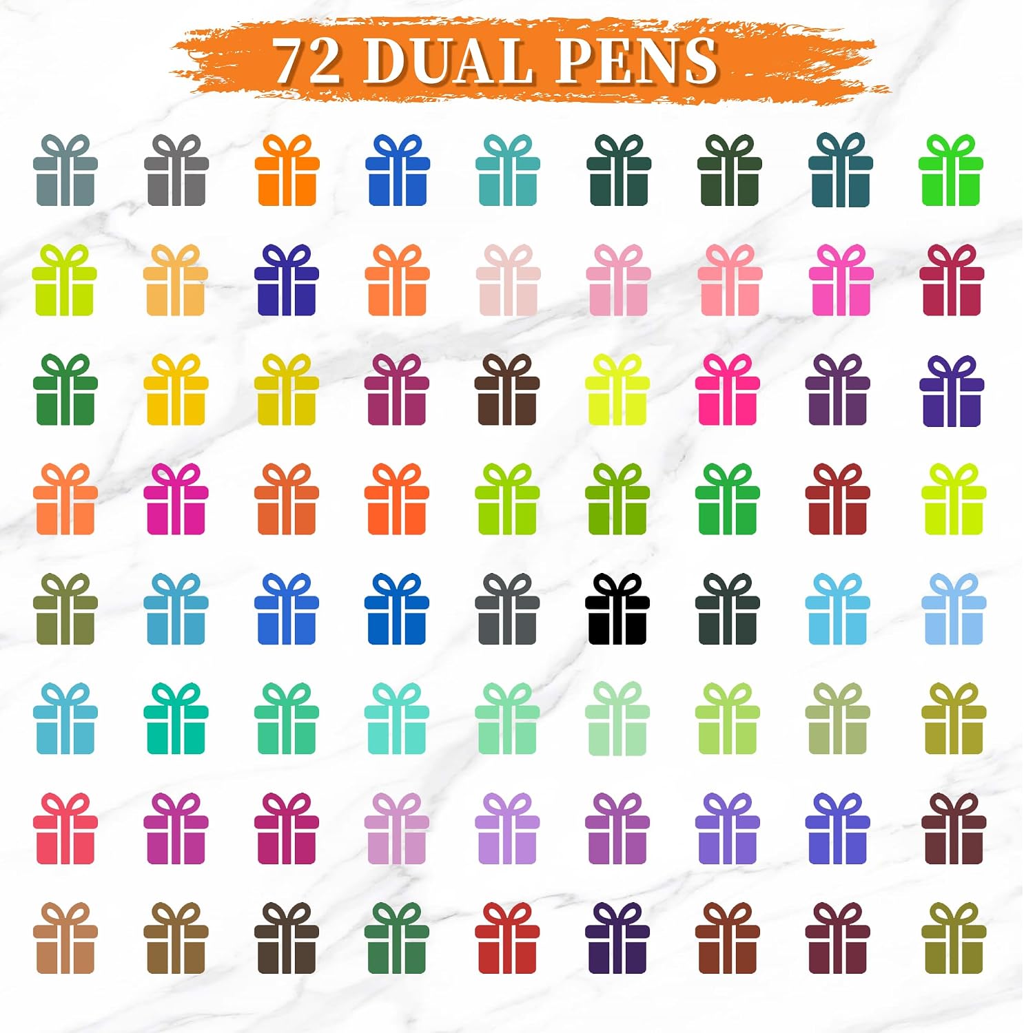 Thumbnail 1 de Dual-Tip Art Markers, 72 Colors