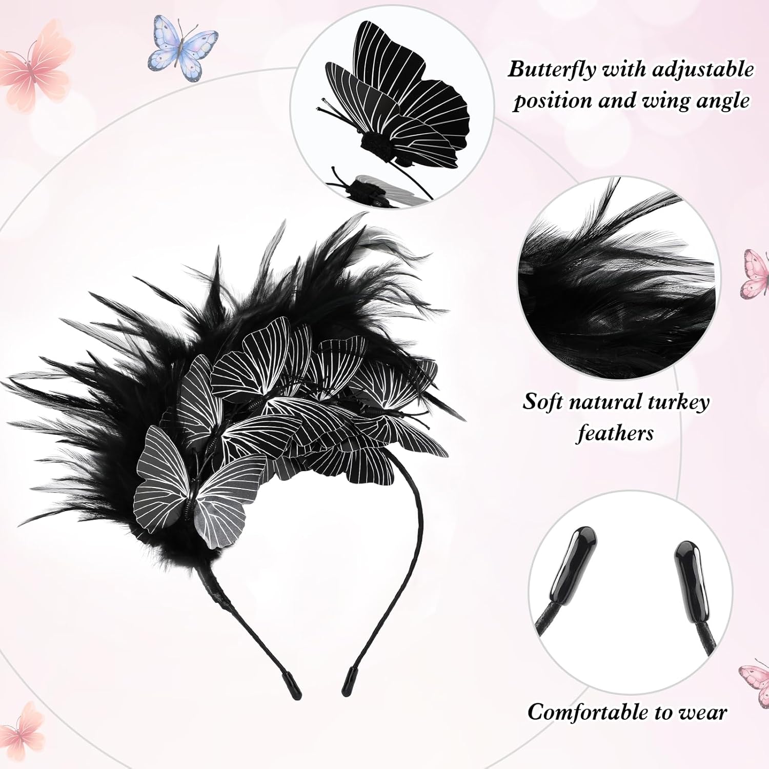Detalle 2 de MWOOT Bandeau Plumes Papillon