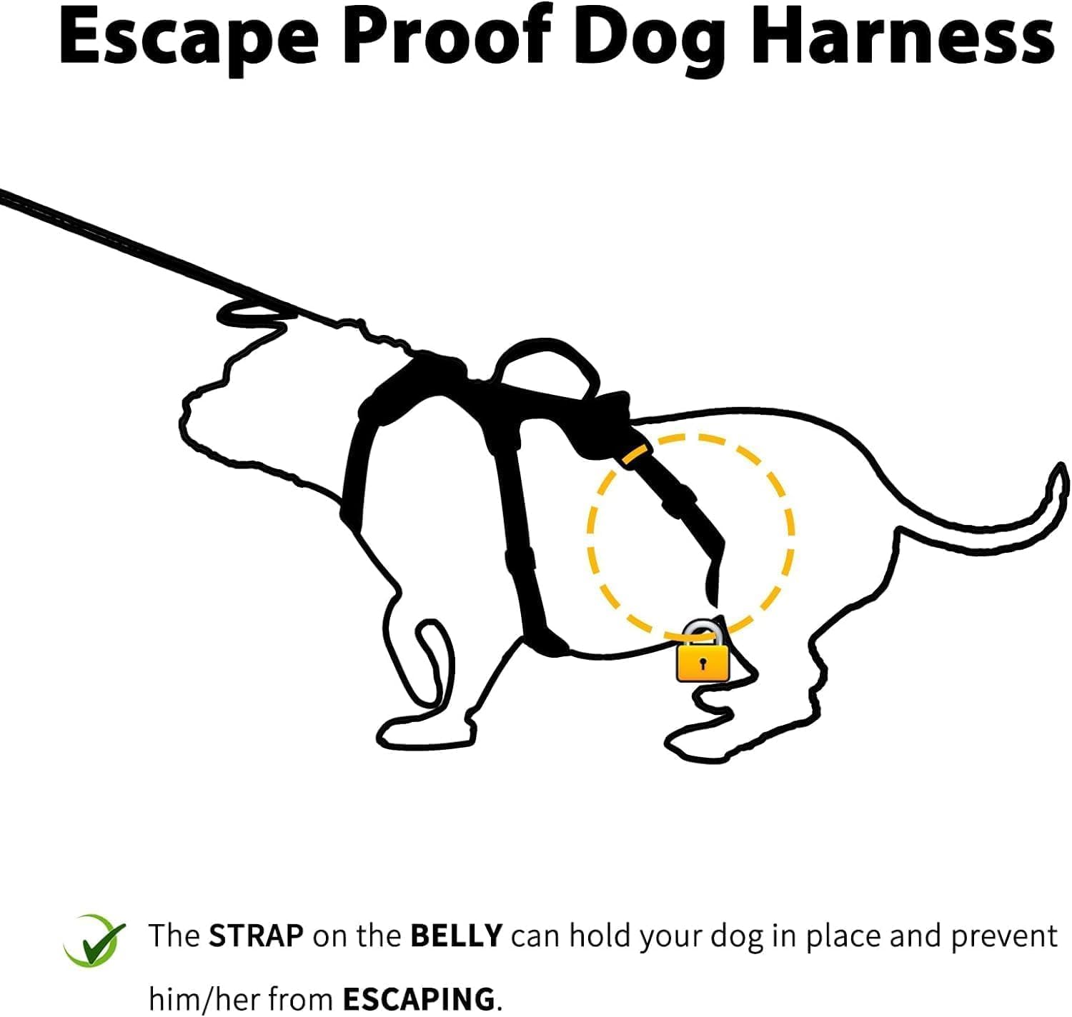 Thumbnail 2 de Huntboo Escape Proof Dog Harness (Medium) – Anti-Pull, Reflective, Adjustable with Handle (Red, Size S)