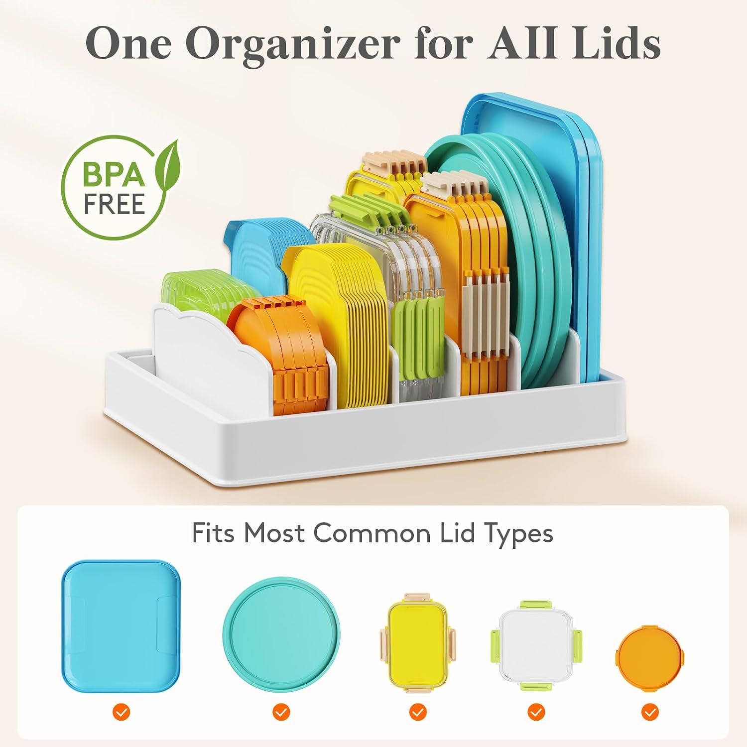 Thumbnail 1 de Lifewit Adjustable Lid Organizers, 6 Dividers ⚙