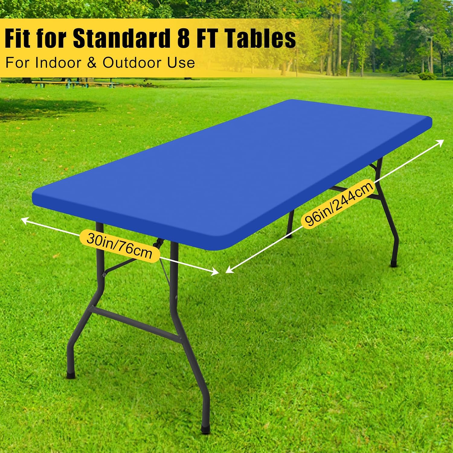 Thumbnail 6 de Smiry Fitted Vinyl Tablecloth 30 x 96 in.