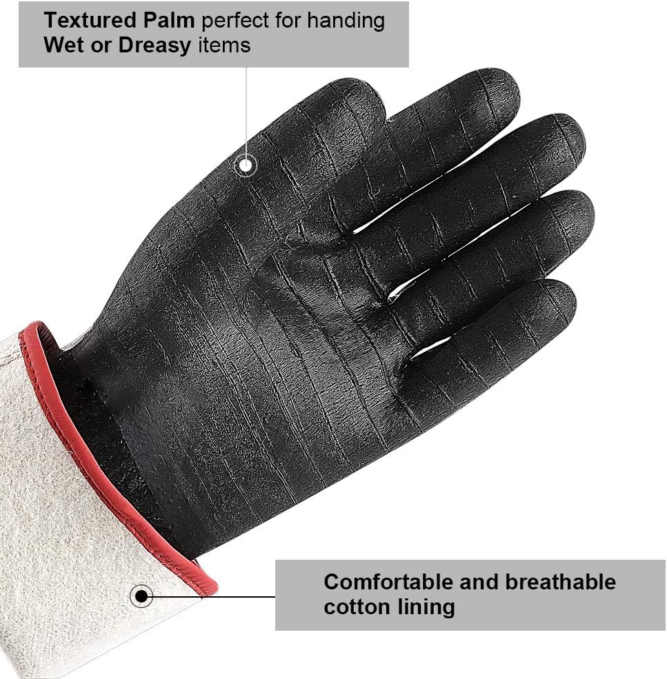Detalle de Aillary mdk-397 Grill Gloves, 14-Inch Waterproof Neoprene, Heat Resistant