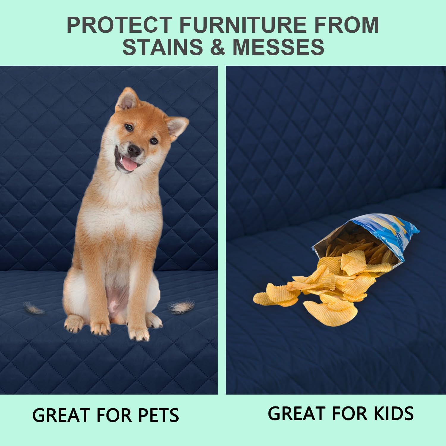 Thumbnail 4 de Luxshare Home Reversible Sofa Cover 78 in ๐