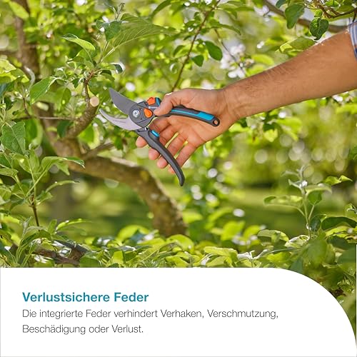 Detalle de Gardena PremiumCut Pro Flex Gartenschere: Bypass-Schnitt, 24 mm, ergonomische Griffe, PowerCoating