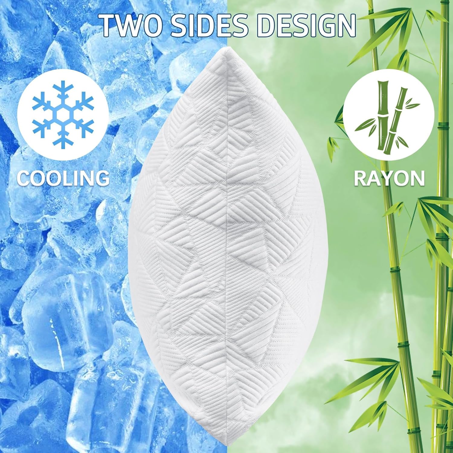 Detalle 2 de BETU Cooling Pillow Queen Size — Shredded Memory Foam Pillow