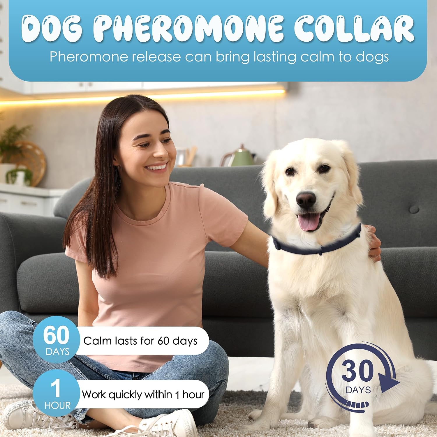 Detalle 2 de Pernimon Calming Collar for Dogs with Natural Pheromones – 8 Pack (25")
