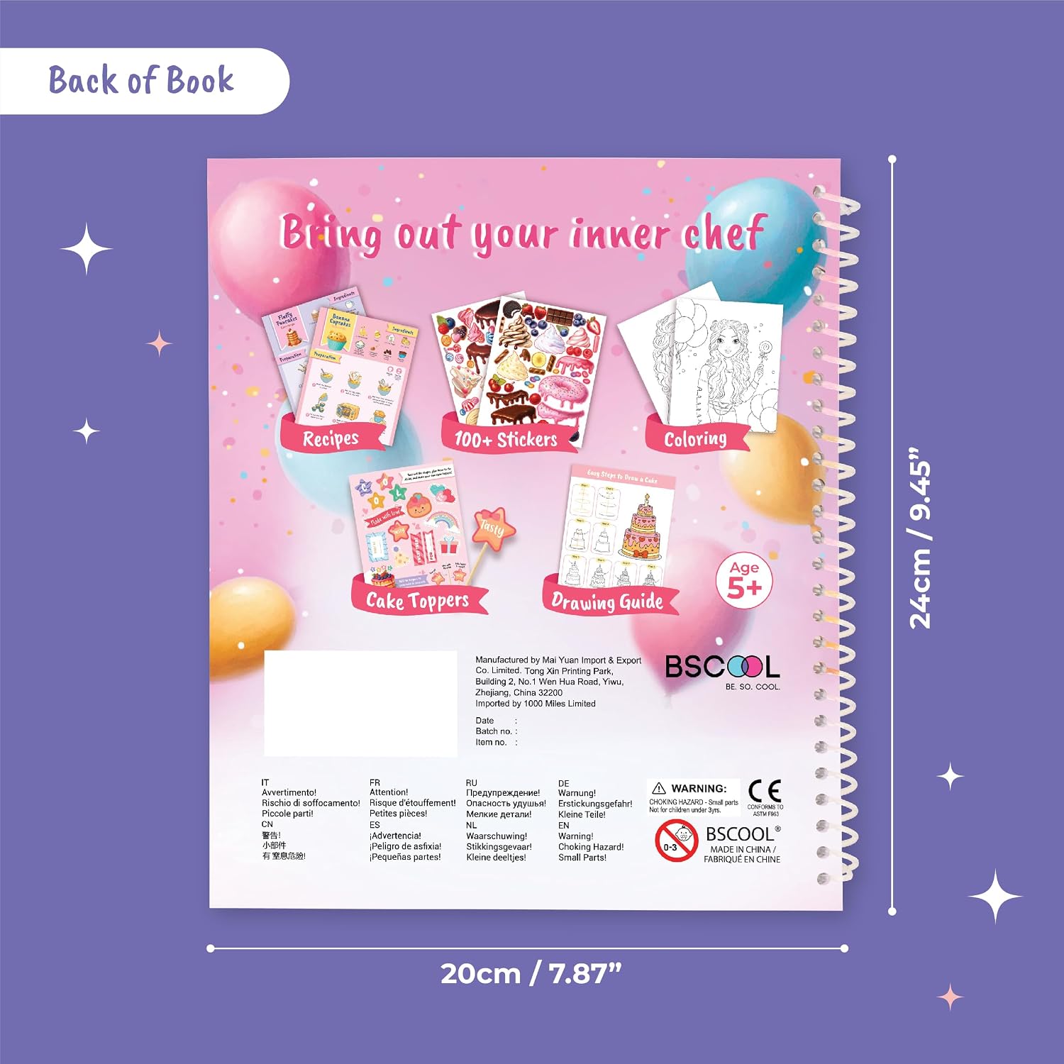 Detalle 2 de BSCOOL Kids’ Activity Coloring Book, 30 Pages