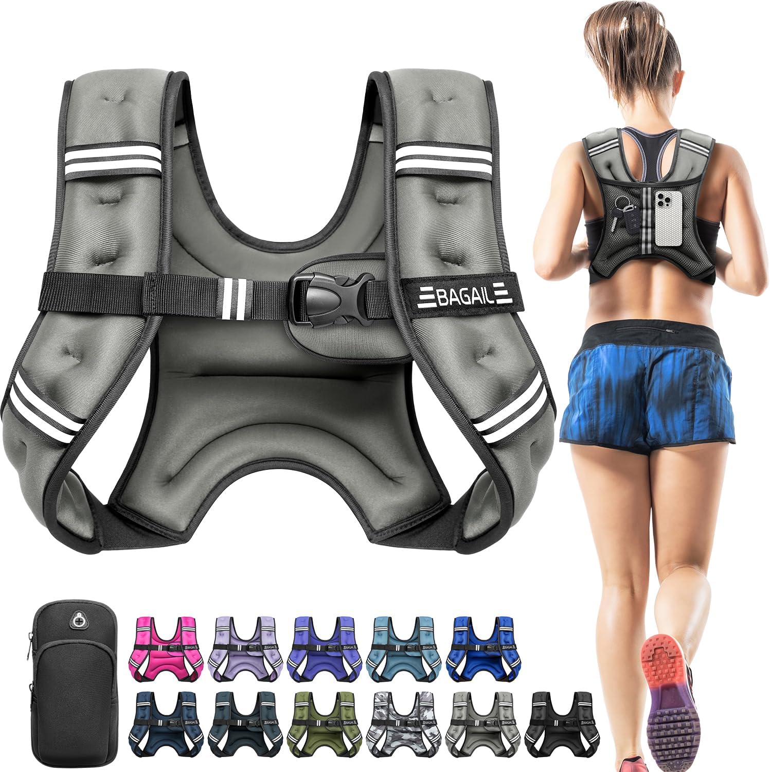 Detalle de BAGAIL Weighted Vest 20 lb for Walking and Training