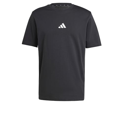 Thumbnail 8 de adidas Hombre Essentials Small Logo Jersey Shirt (Negro/Blanco, L)