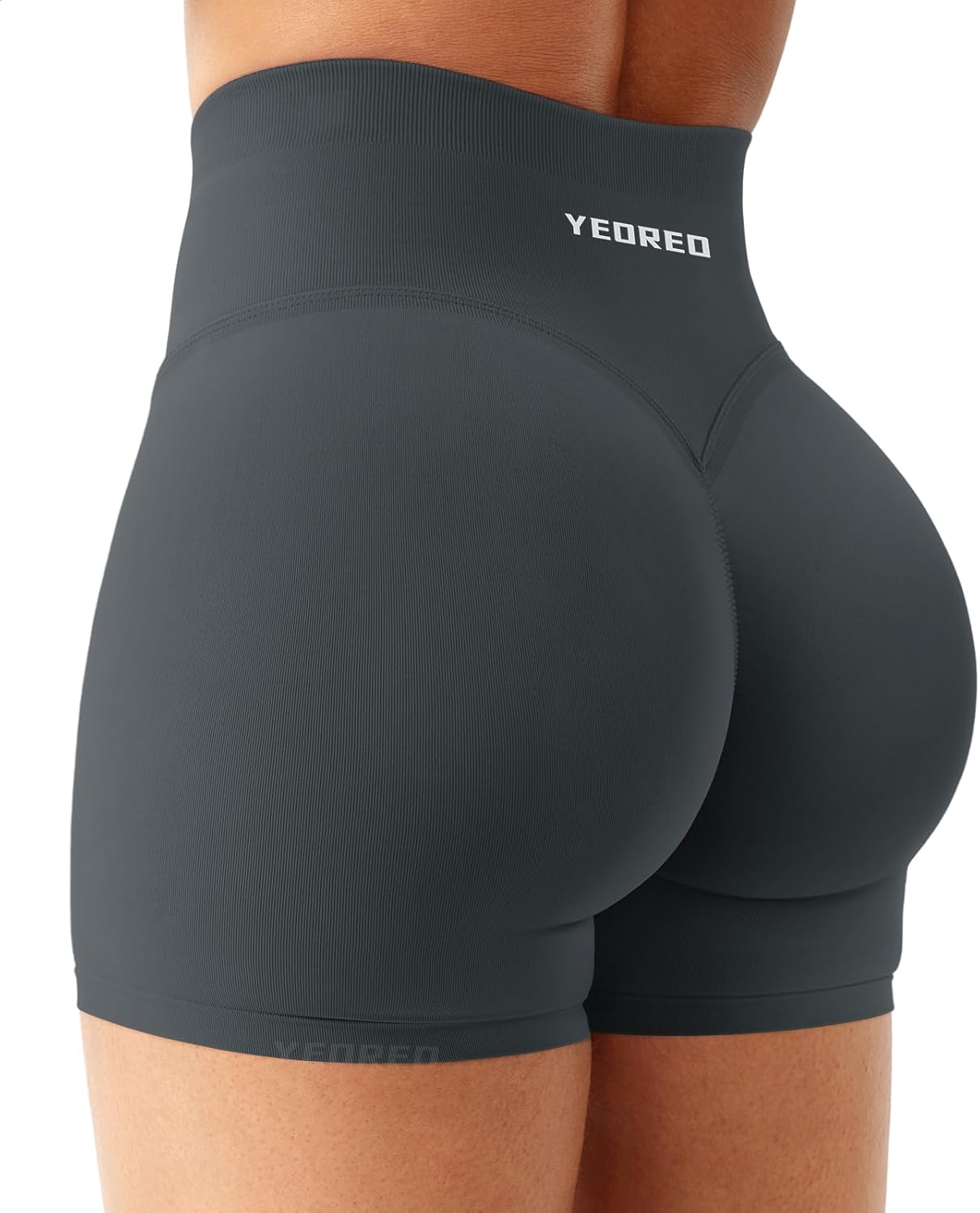 Thumbnail 6 de YEOREO Sport Shorts Damen 4.5" Invisible Scrunch Butt – Hoch Tailliert, Nahtlos, 90% Nylon/10% Elasthan