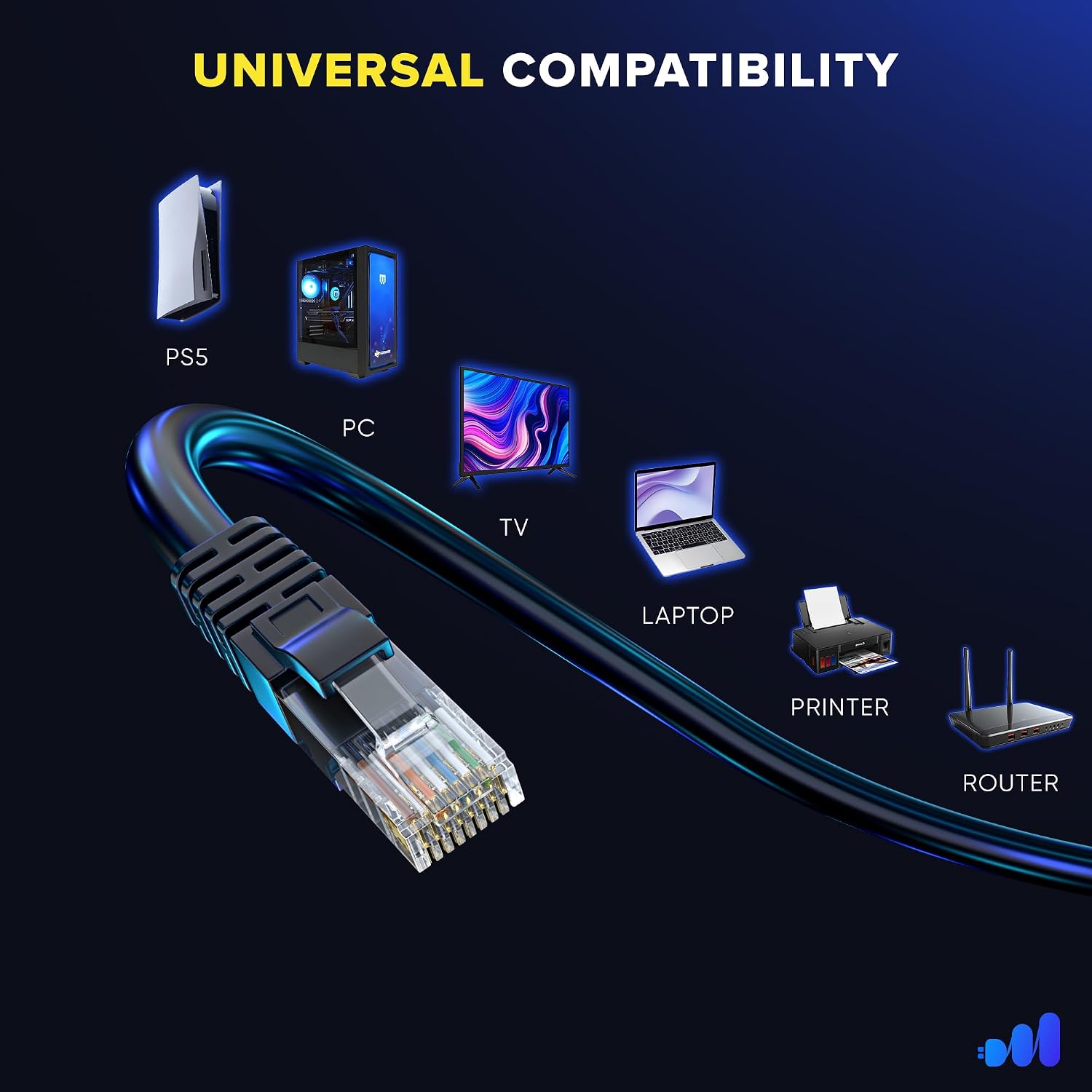 Detalle de Maximm Ethernet Cable 6 ft