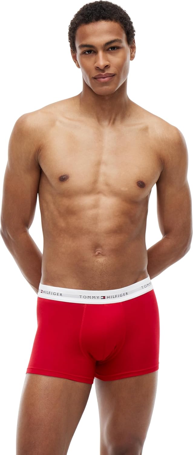 Detalle de Tommy Hilfiger Herren 3er Pack Boxershorts Trunks Unterwäsche (klassisches Tragegefühl im Set)