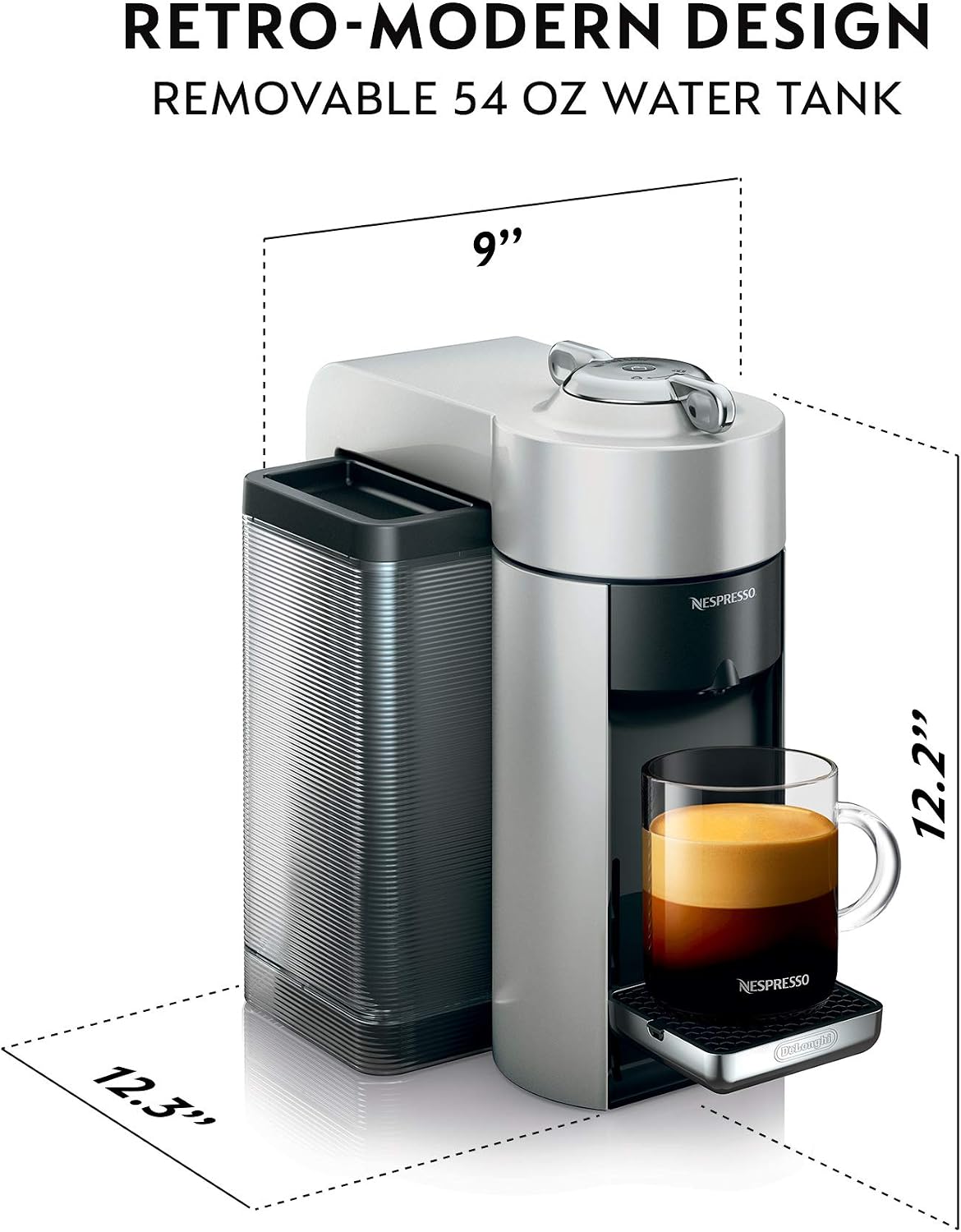 Detalle 2 de De'Longhi Nespresso Vertuo 1597 ml Coffee & Espresso Machine