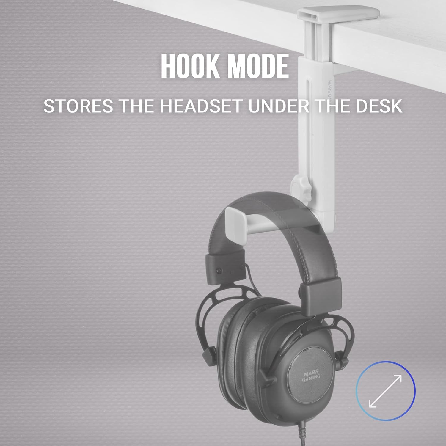 Thumbnail 3 de Mars Gaming MHH2 support casque réglable 1 kg