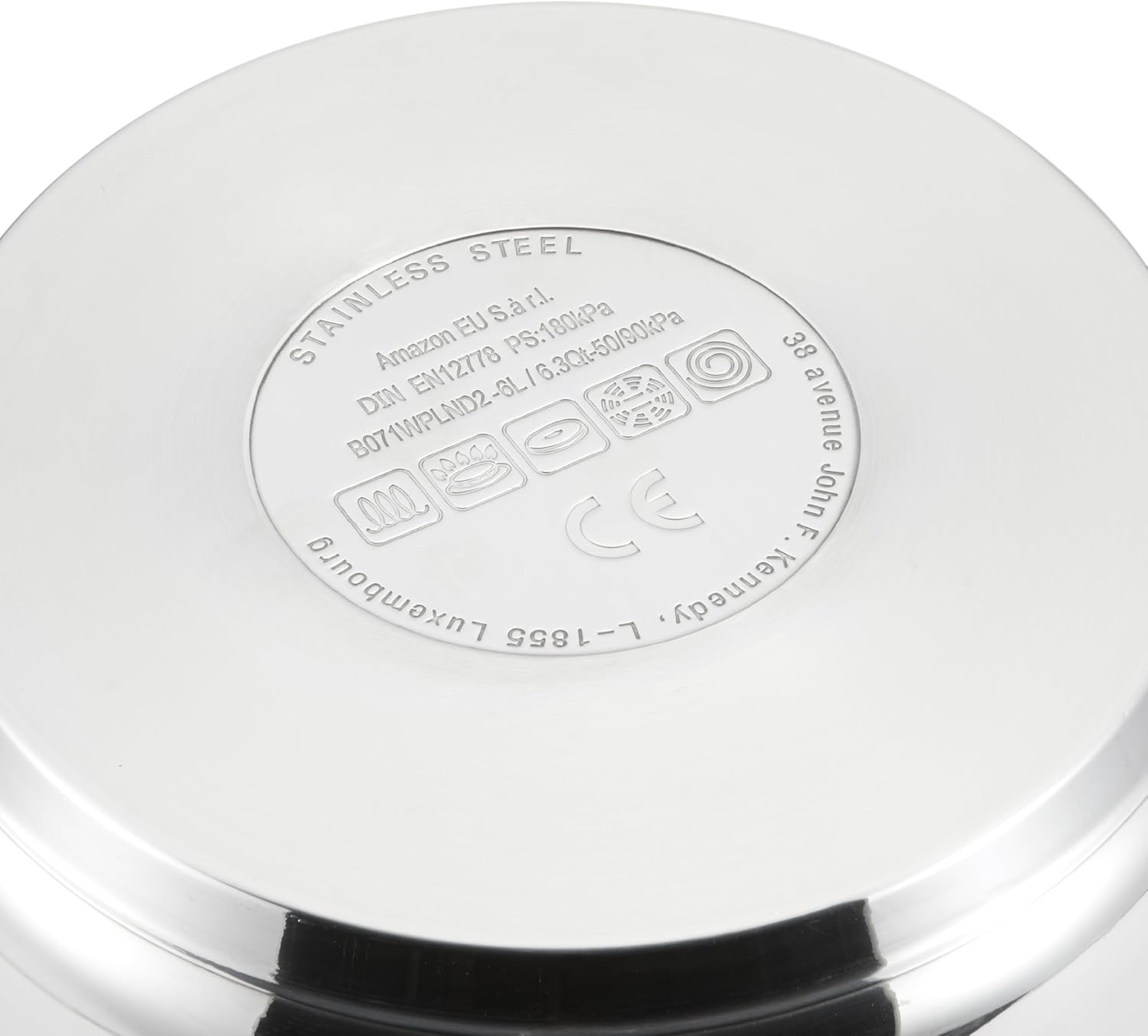 Thumbnail 2 de Amazon Basics Schnellkochtopf aus Edelstahl 6 l mit Dampfgarer – induktionsgeeignet