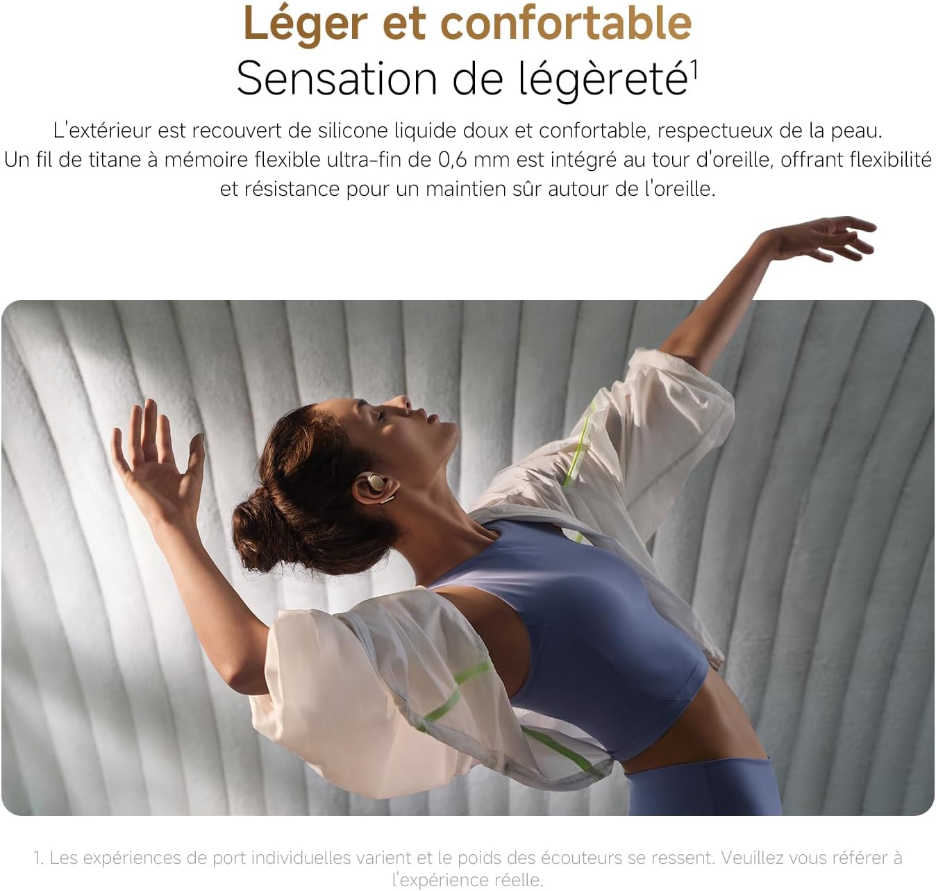 Detalle 2 de XIAOMI OpenWear Stereo Pro – Écouteurs Bluetooth à oreille ouverte avec contour d’oreille