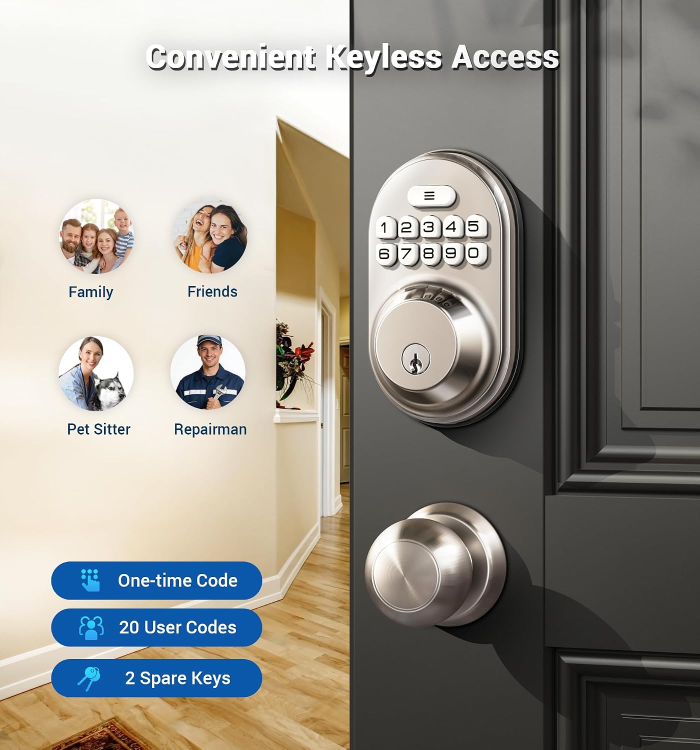 Detalle 2 de Veise Keypad Deadbolt RZ-A