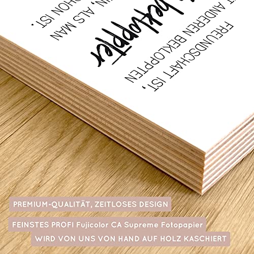 Thumbnail 2 de Wunderpixel Holzbild Freundschaft – alle bekloppt, 15x15x2 cm