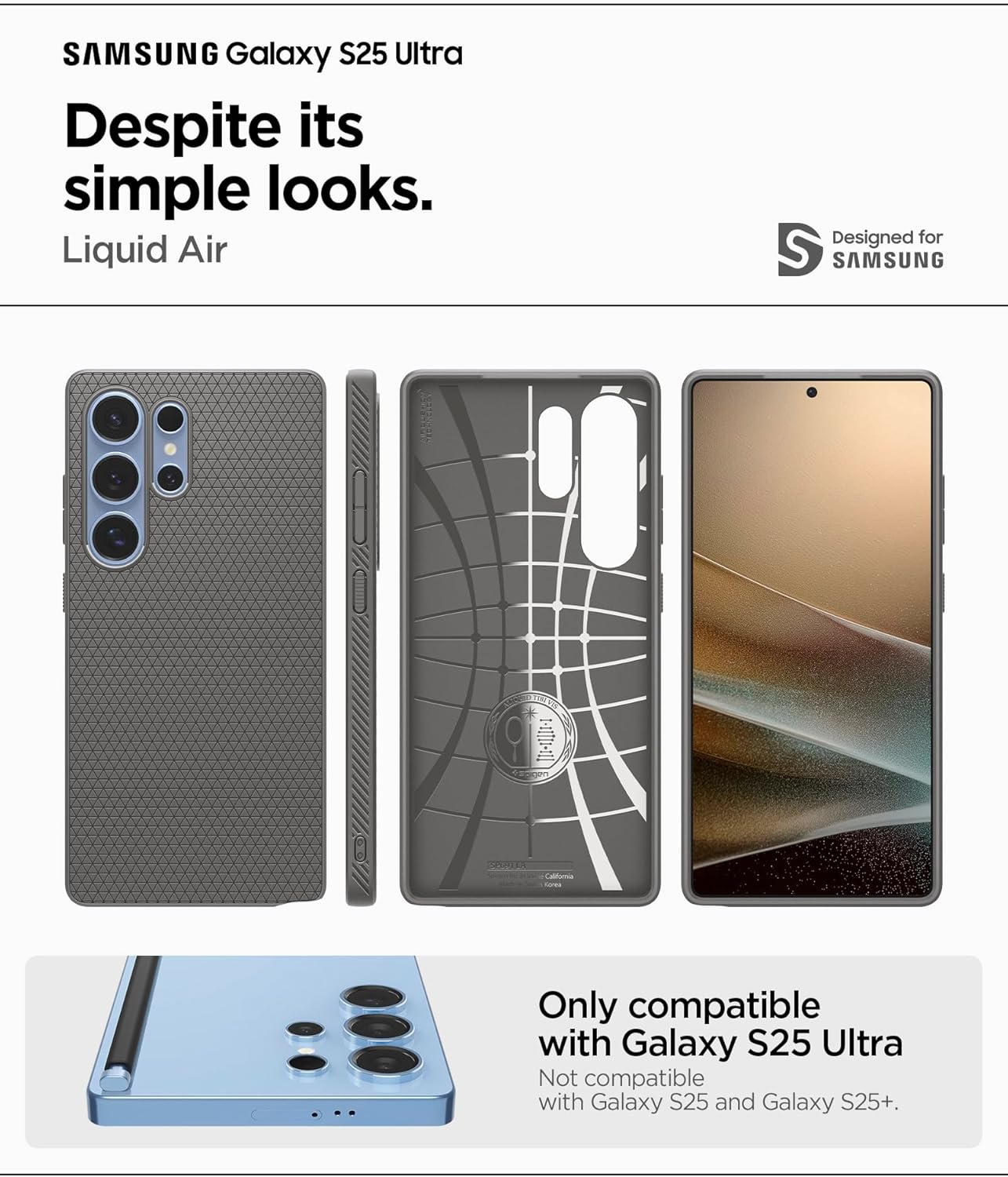 Thumbnail 1 de Spigen Liquid Air pour Samsung Galaxy S25 Ultra (coque) – Gris