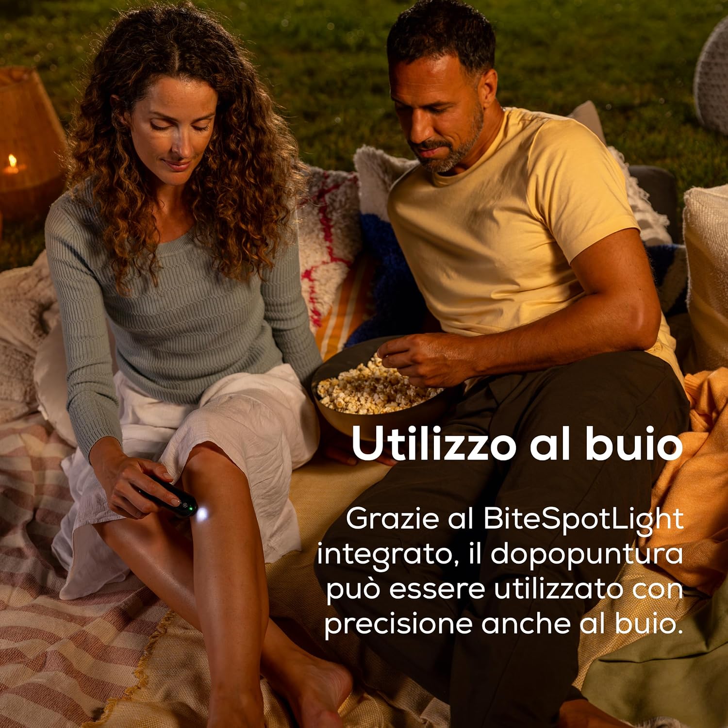 Detalle de Beurer BiteX Max Dopopuntura: Dopopuntura termica con superficie riscaldante estesa, USB‑C e luce integrata