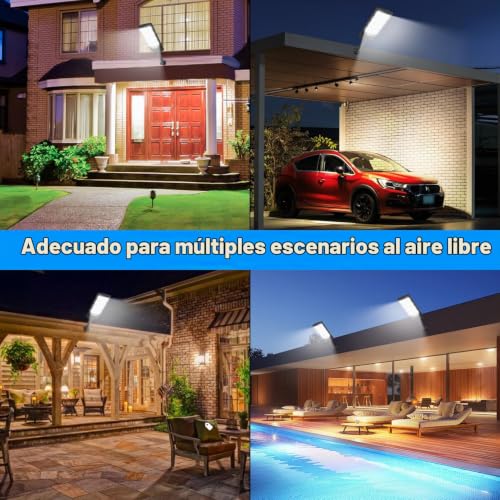Thumbnail 6 de PEAKRO Farolas solares LED 600 W con sensor de movimiento, mando y protección IP66 (2 unidades)