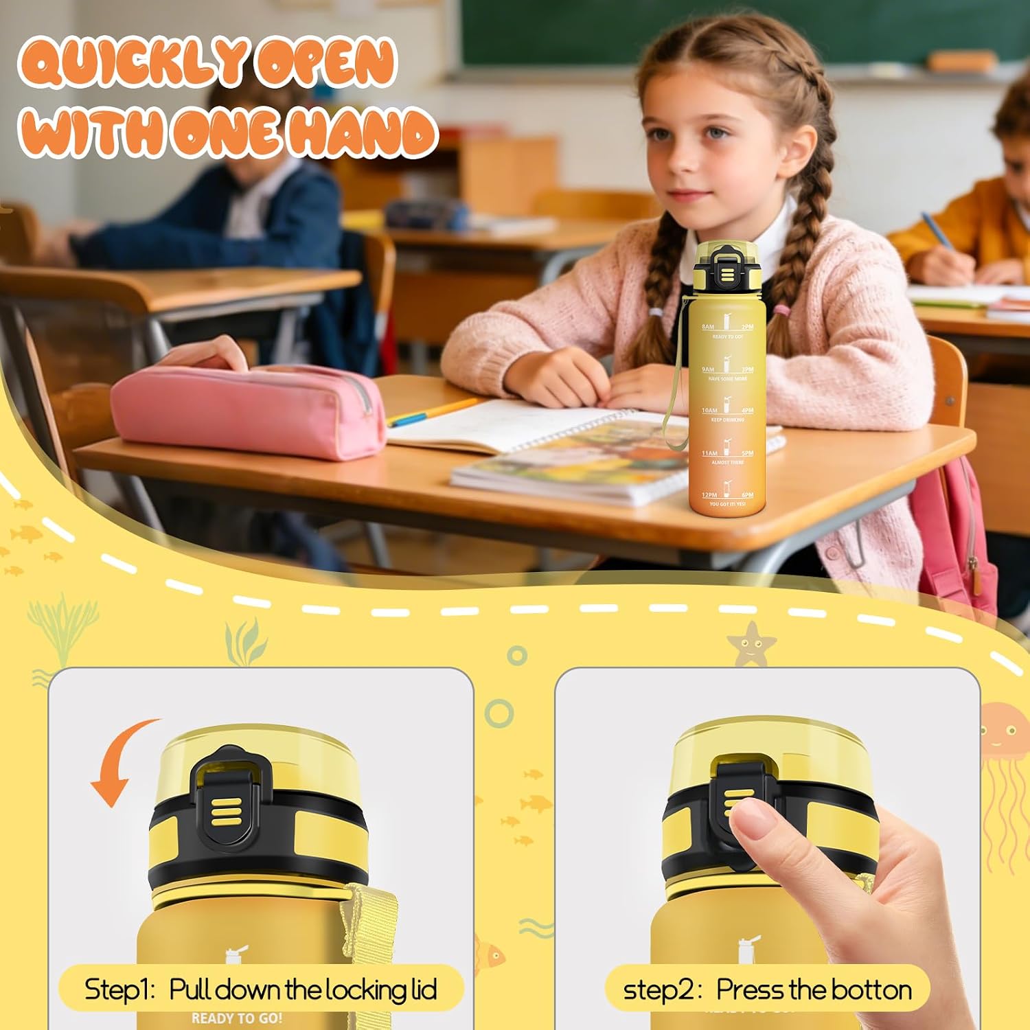 Detalle de Motswedi Borraccia Bambini 500ml 🥤