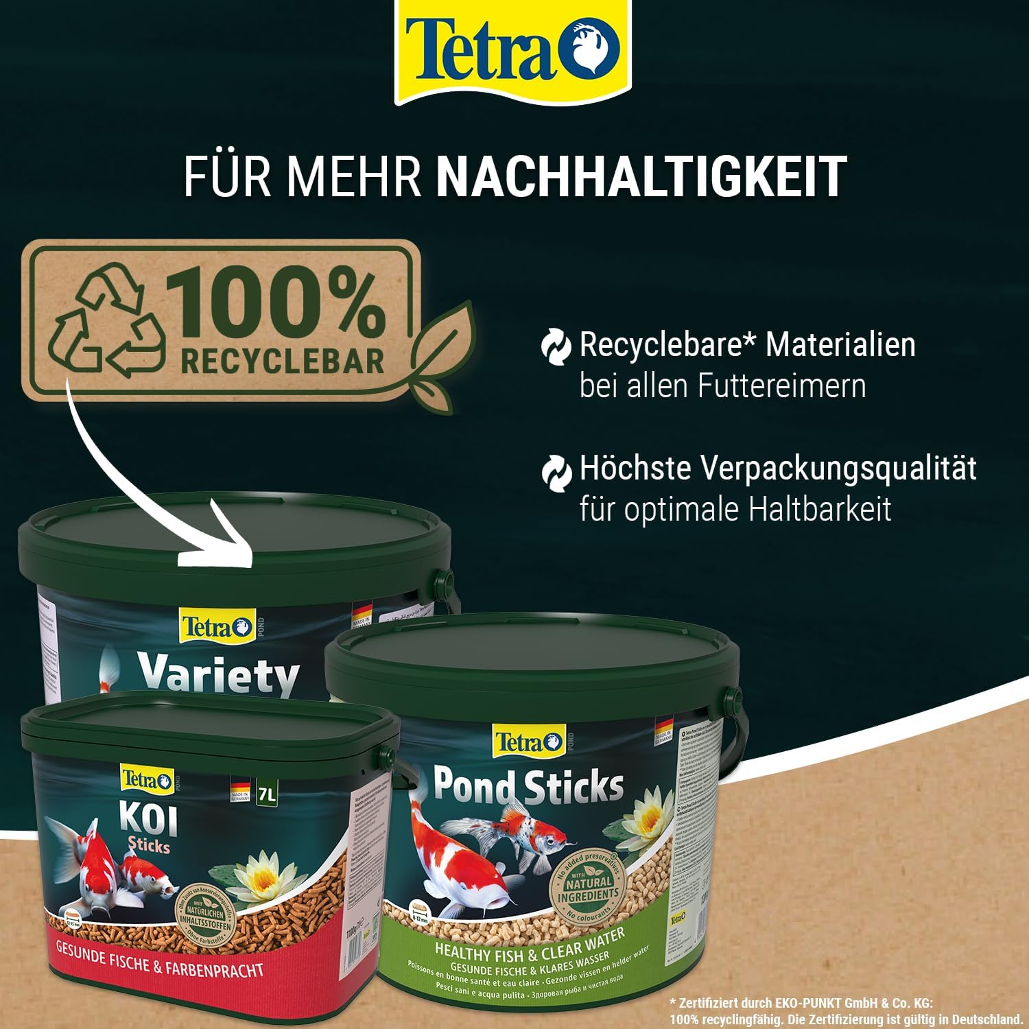 Thumbnail 6 de Tetra Pond Koi Sticks – Koi-Futter für farbenprächtige Fische, 10 L Eimer