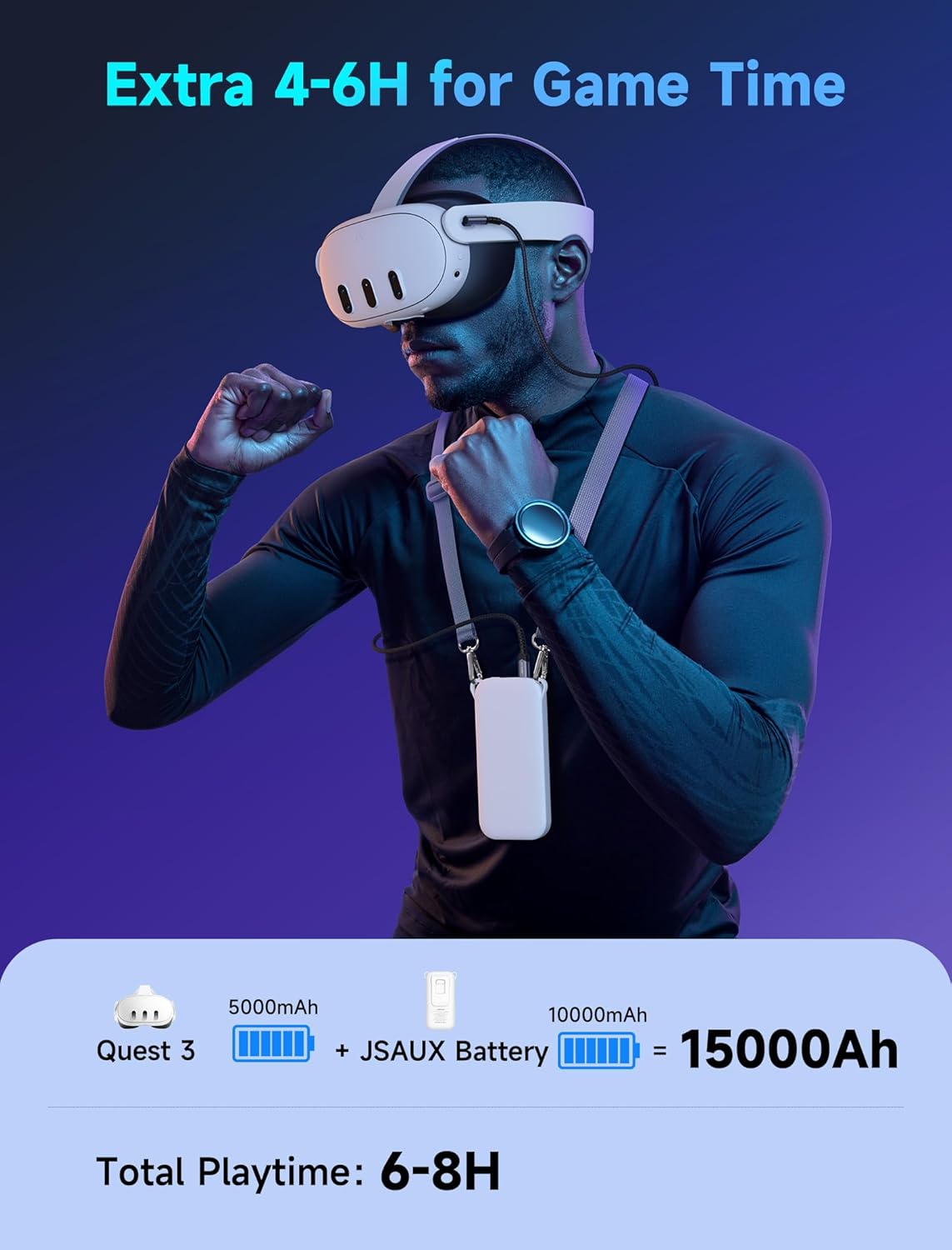 Thumbnail 1 de JSAUX Batteria 10000mAh per visori VR