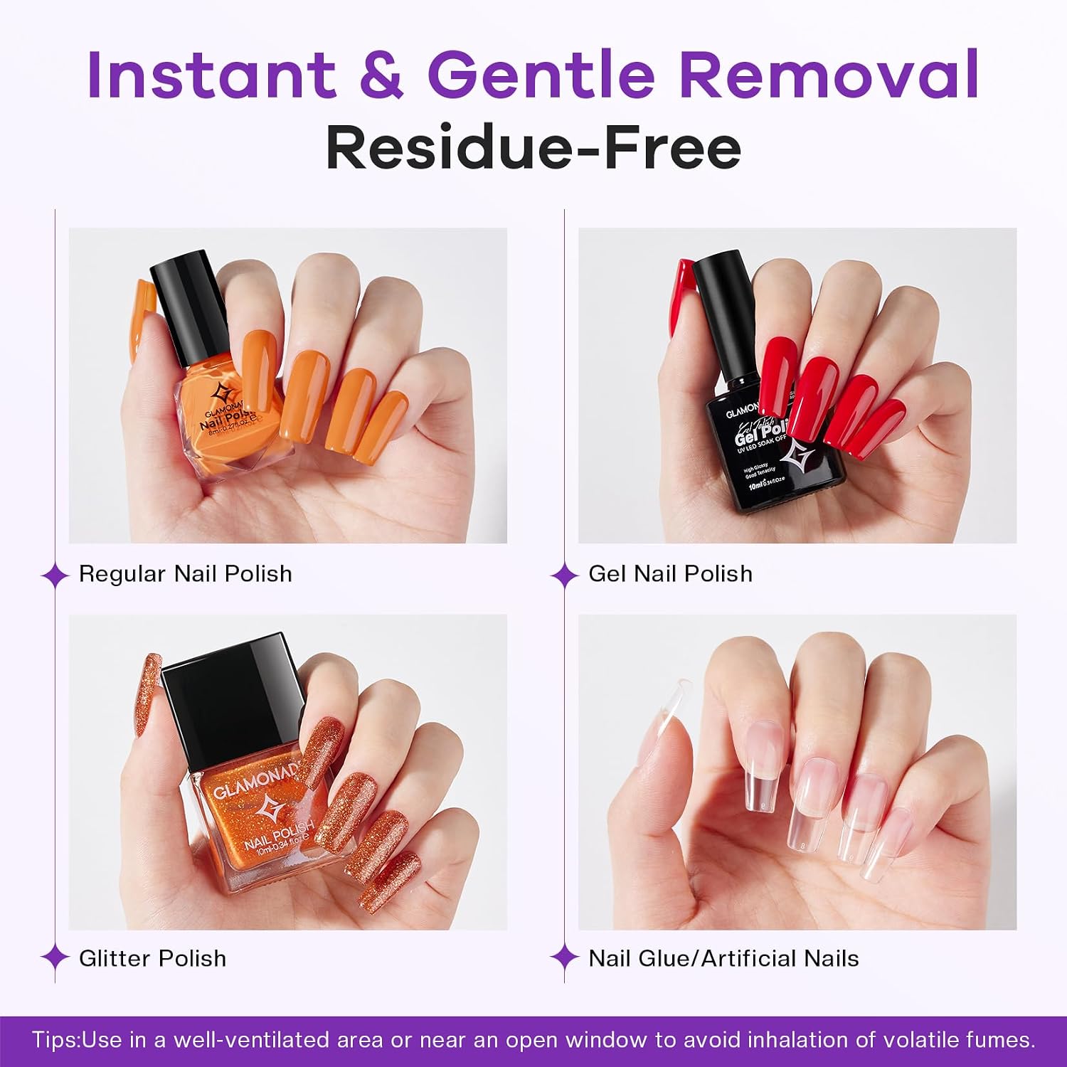 Detalle de Glamonade Acetone Gel Remover 8 Fl Oz