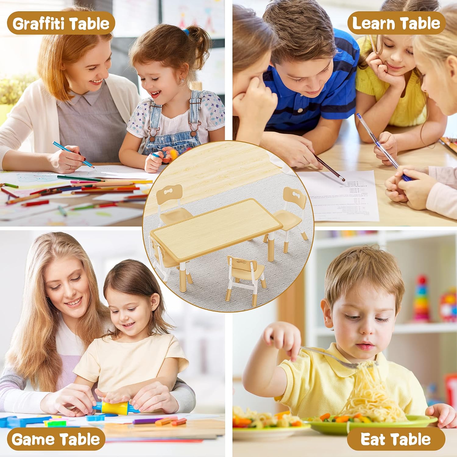 Thumbnail 6 de Brelley Kids' Table and Chair Set, HDPE