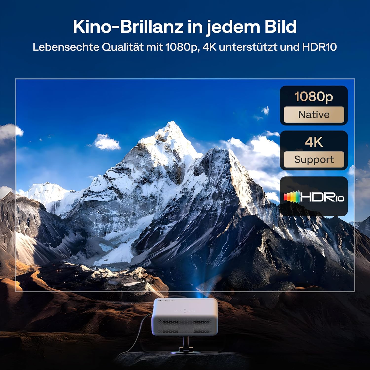 Thumbnail 5 de Aurzen Eazze D1G Beamer 1080p mit Google TV