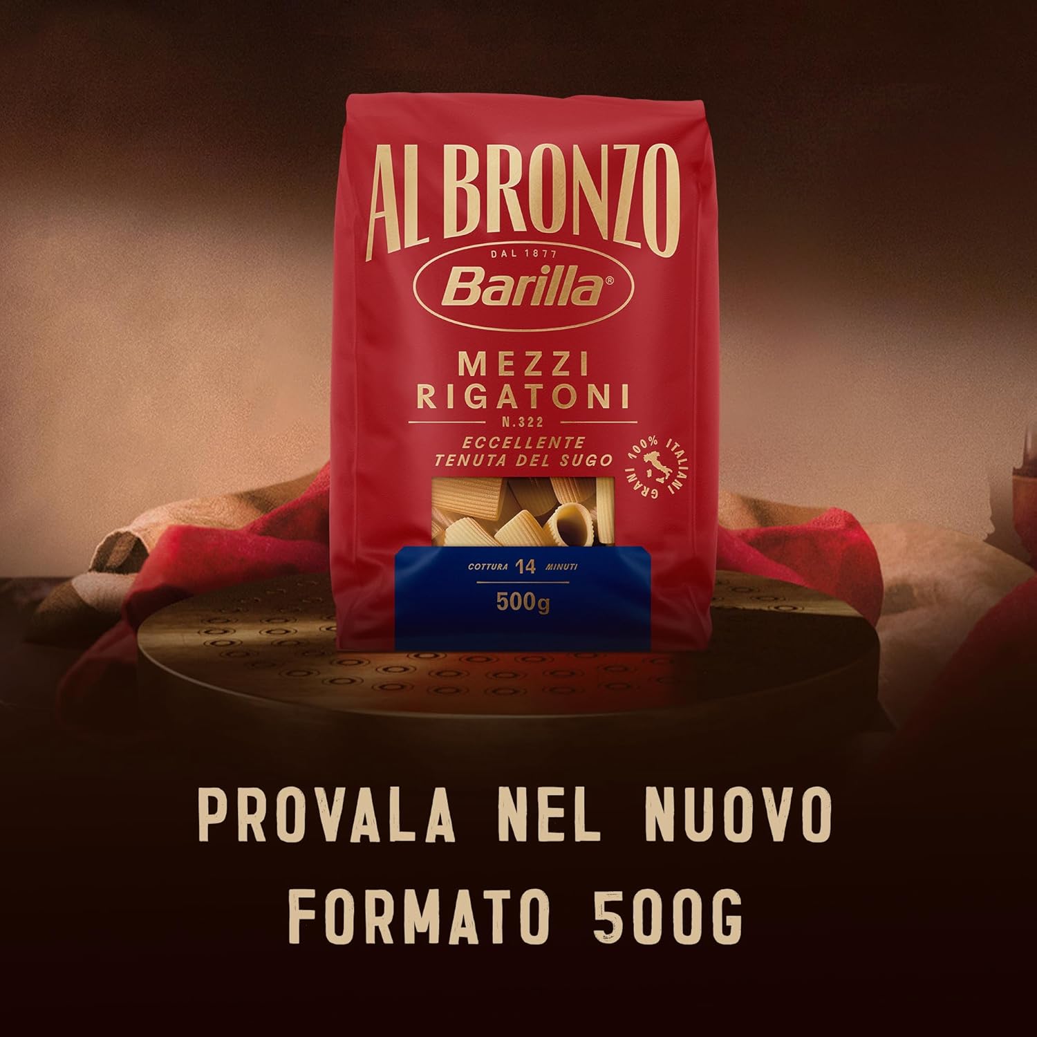 Thumbnail 3 de Barilla Pasta Al Bronzo Mezzi Rigatoni – 16 Confezioni da 500 g