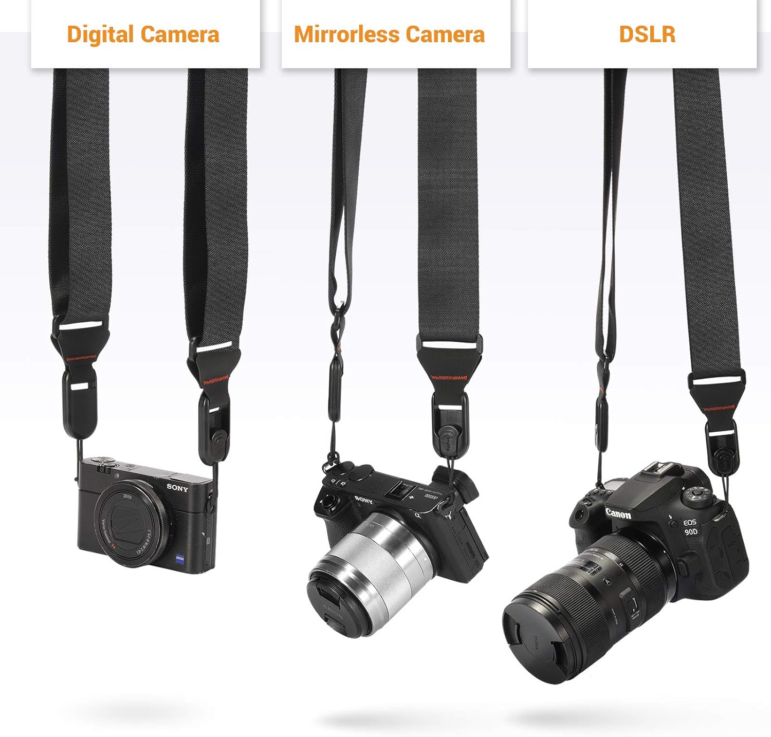 Thumbnail 2 de SmallRig Universal Camera Strap PSC2428: Adjustable Shoulder/Neck Strap with Quick Buckle Kit