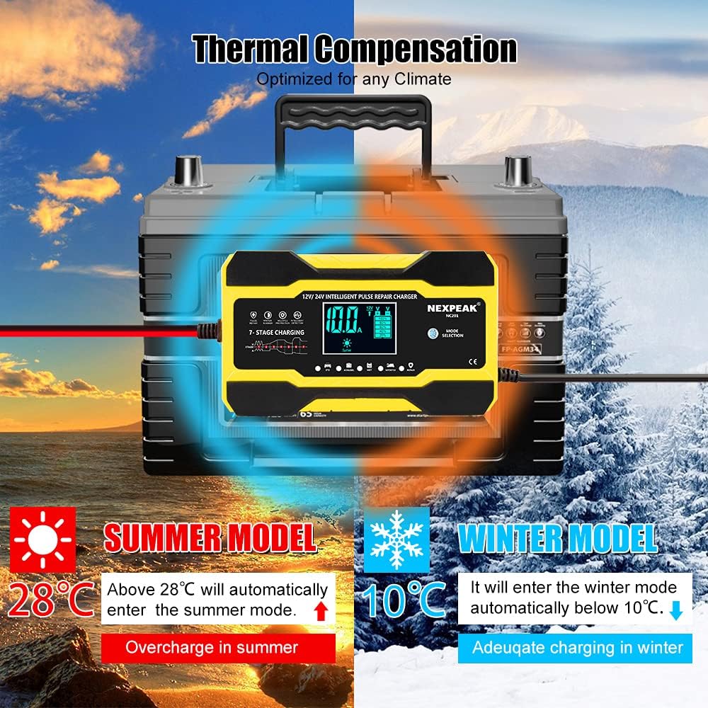 Detalle 2 de 10-Amp Smart Battery Charger 12V/24V ⚡