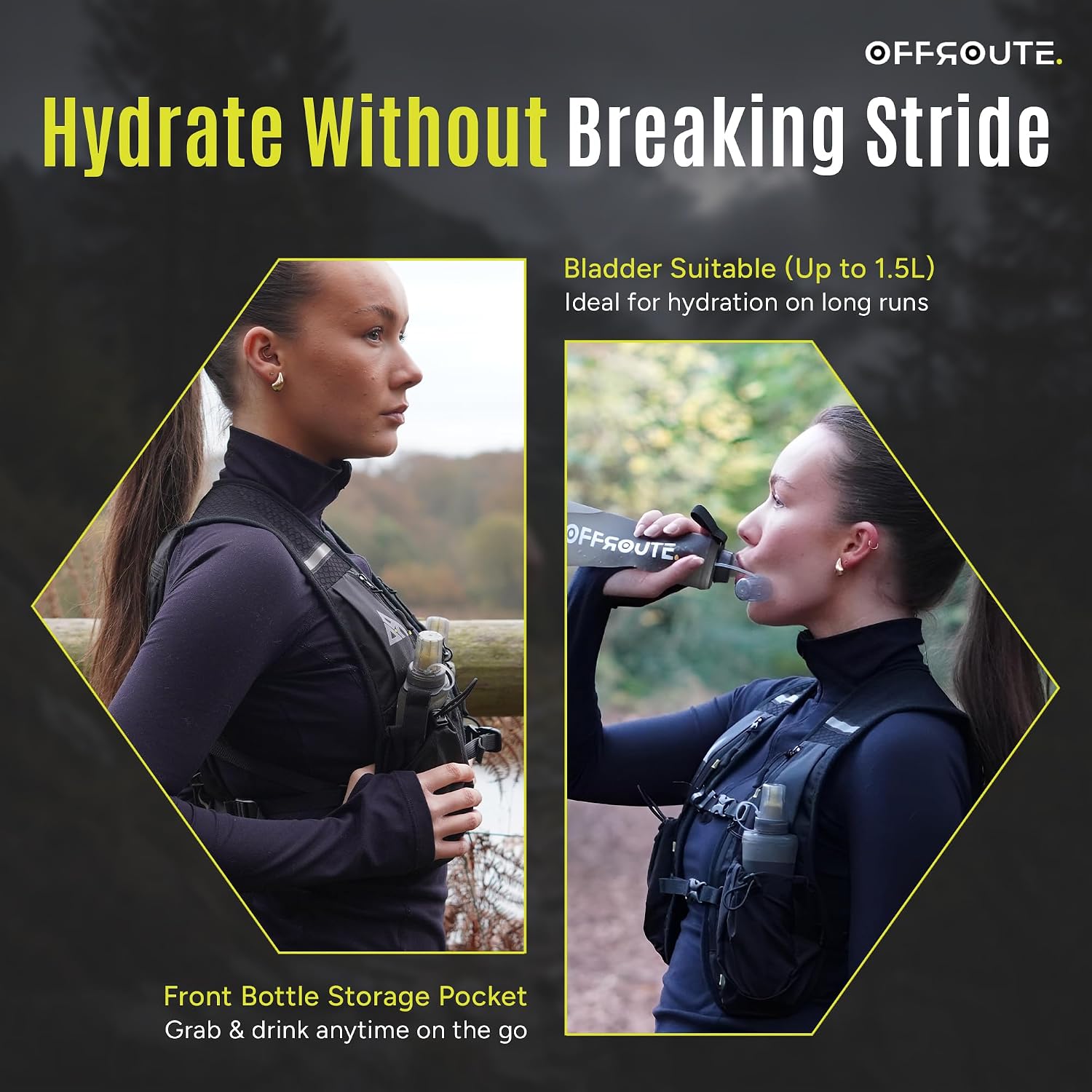 Thumbnail 4 de OFFROUTE Running Vest hydration pack with phone holder