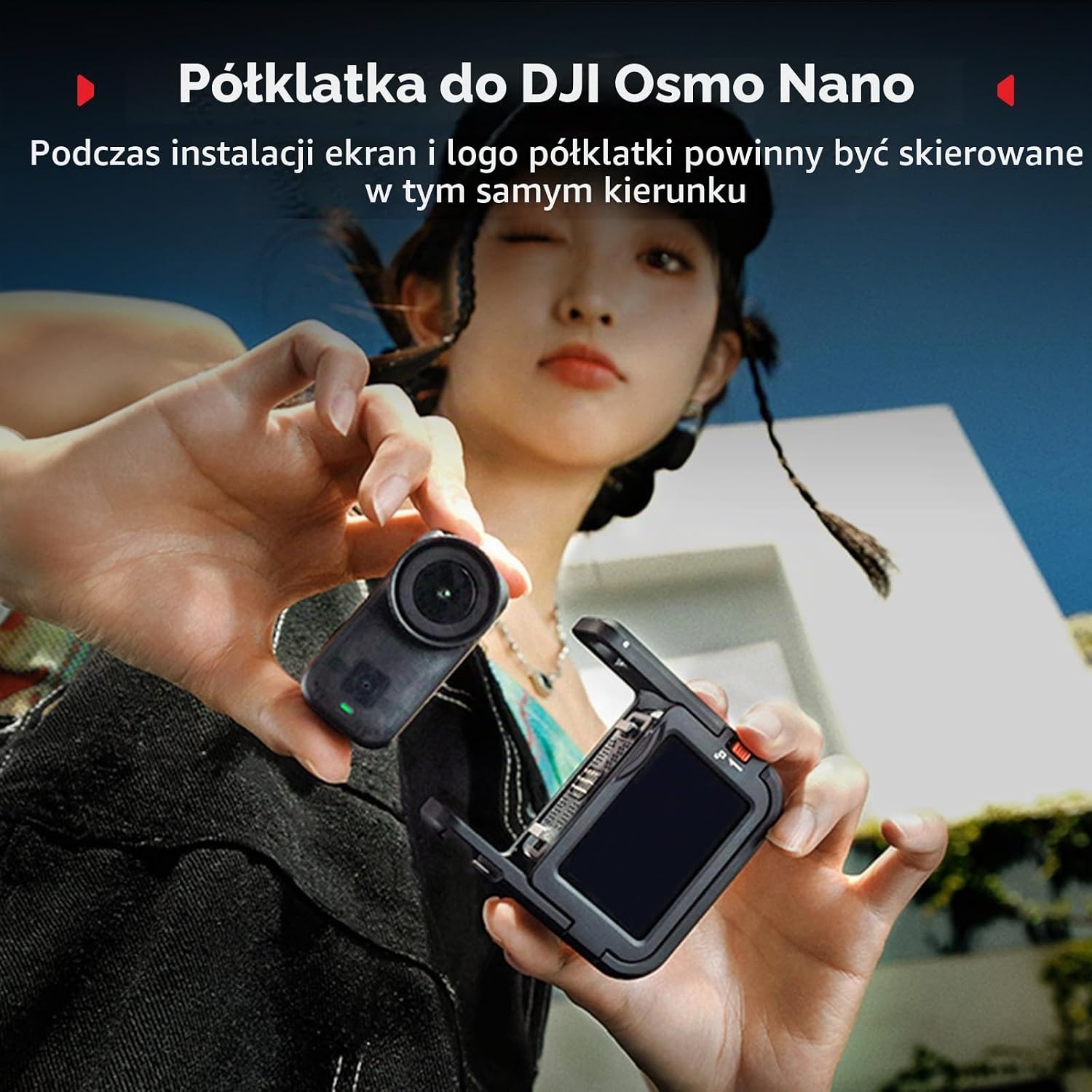 Detalle 2 de SMALLRIG 5764 półklatka do DJI Osmo Nano z gwintem 1/4"-20 i zimną stopką