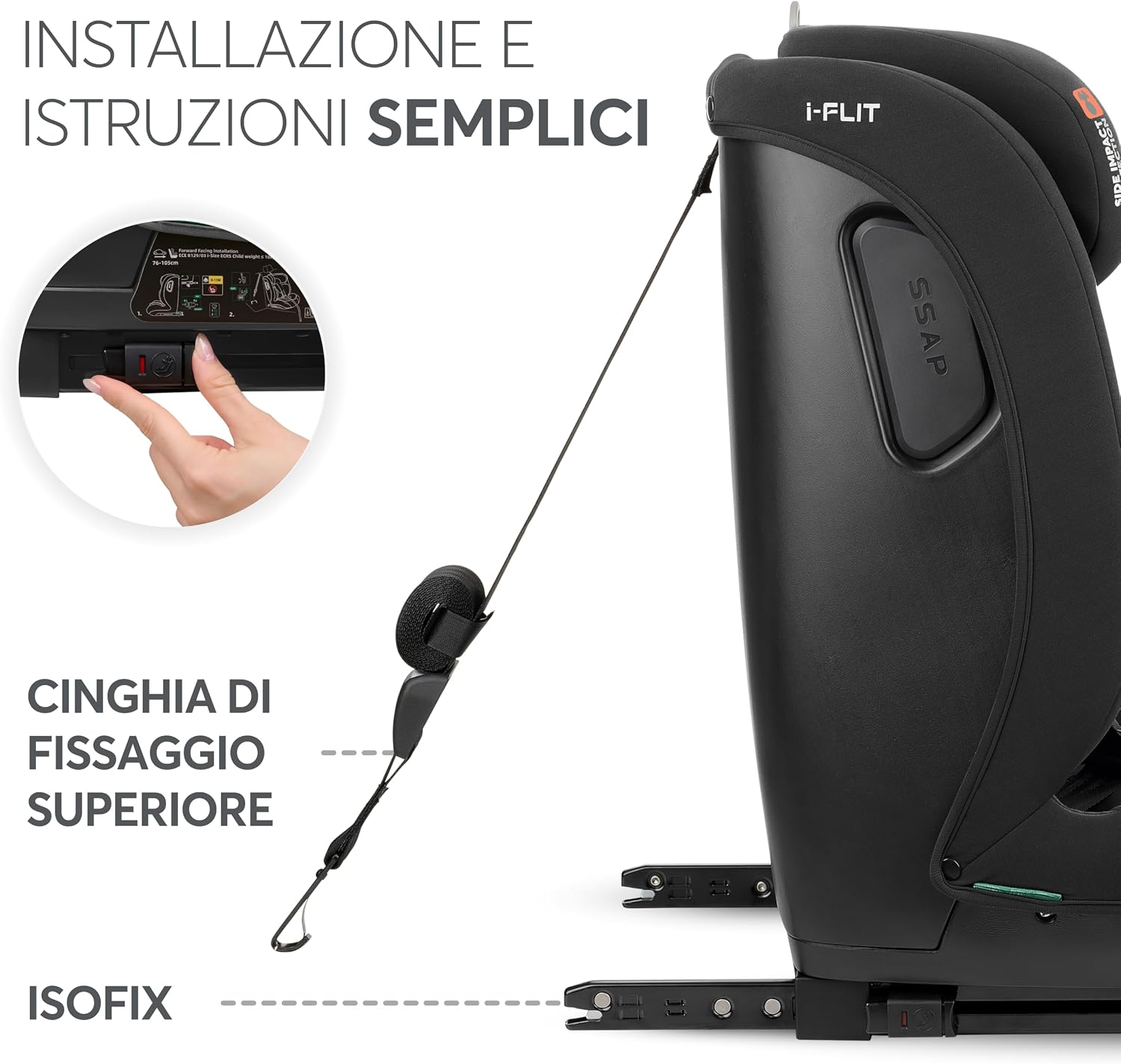 Thumbnail 5 de KikkaBoo i-FLIT seggiolino 9-36 kg