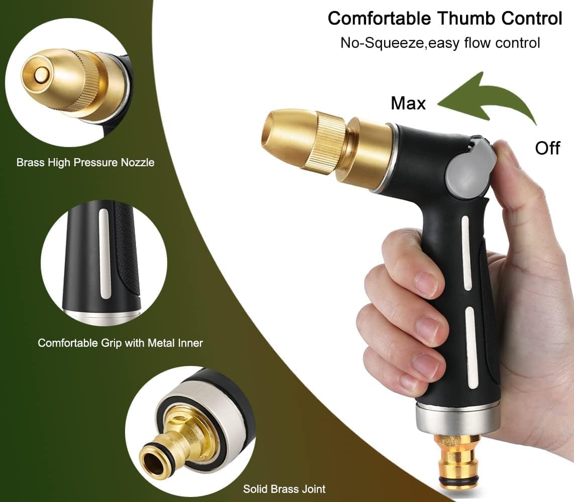 Thumbnail 2 de FANHAO pistola per irrigazione da giardino ad alta pressione con tubo in metallo e 4 modelli di spruzzo