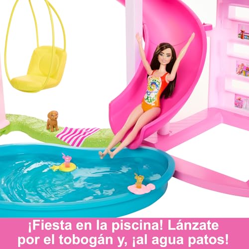 Detalle 2 de Mattel HMX10 Barbie Dreamhouse 2023, 3 plantas