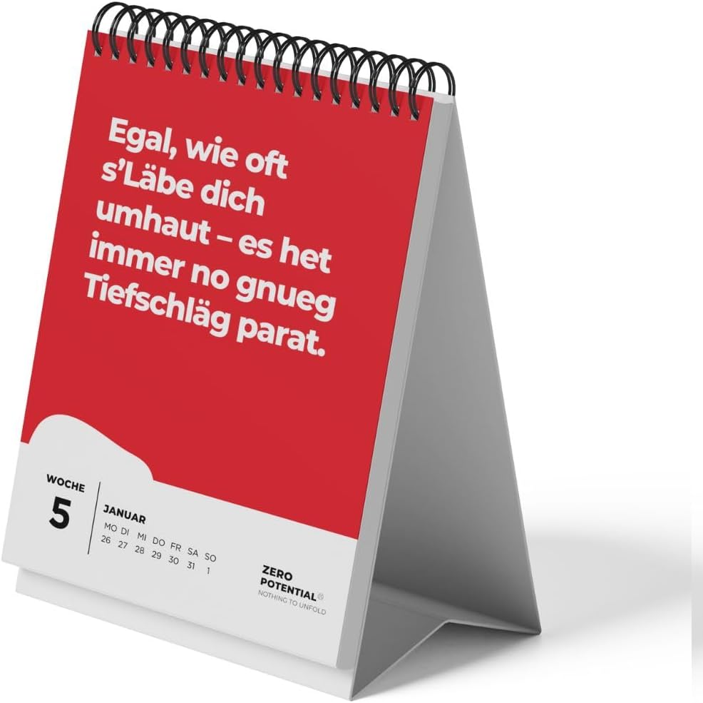 Thumbnail 6 de ZERO POTENTIAL Calendario da tavolo demotivante 2026 con 52 frasi sarcastiche