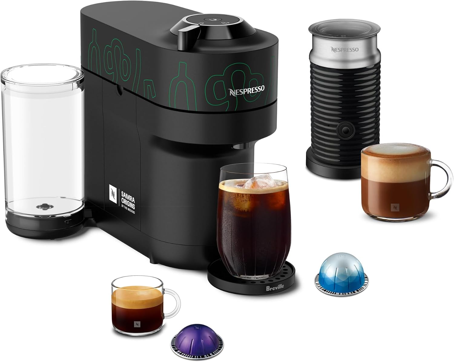 Detalle de Nespresso Vertuo Pop+ Coffee and Espresso Maker, Metad Green