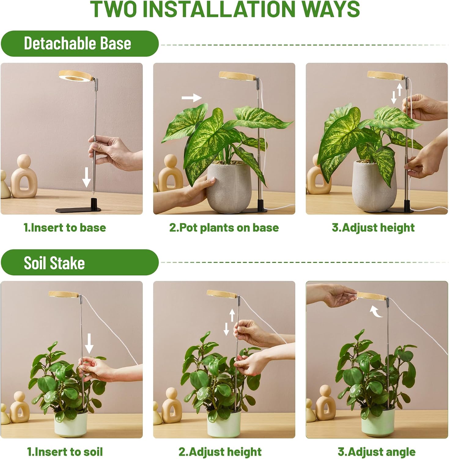 Thumbnail 3 de LBW A0264 2-Pack Full-Spectrum Grow Lights, 48 LEDs, Adjustable Height