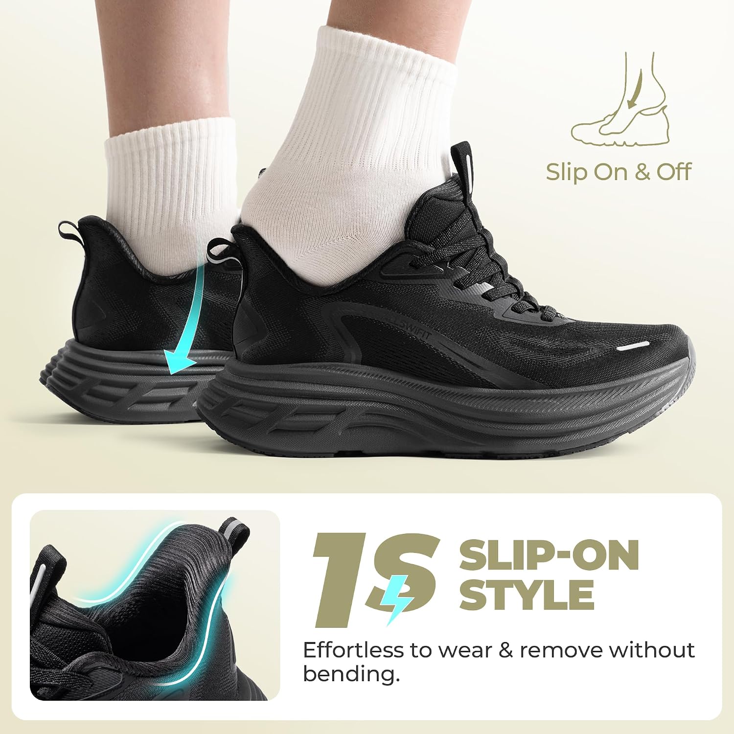 Detalle 2 de ALLSWIFIT ActiveBreeze2.0 Slip-On Walking Shoes