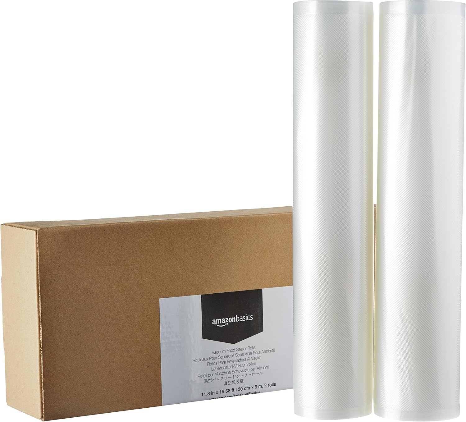Detalle de Amazon Basics Vacuum Food Sealer Roll, 30 cm x 6 metre, Pack of 2