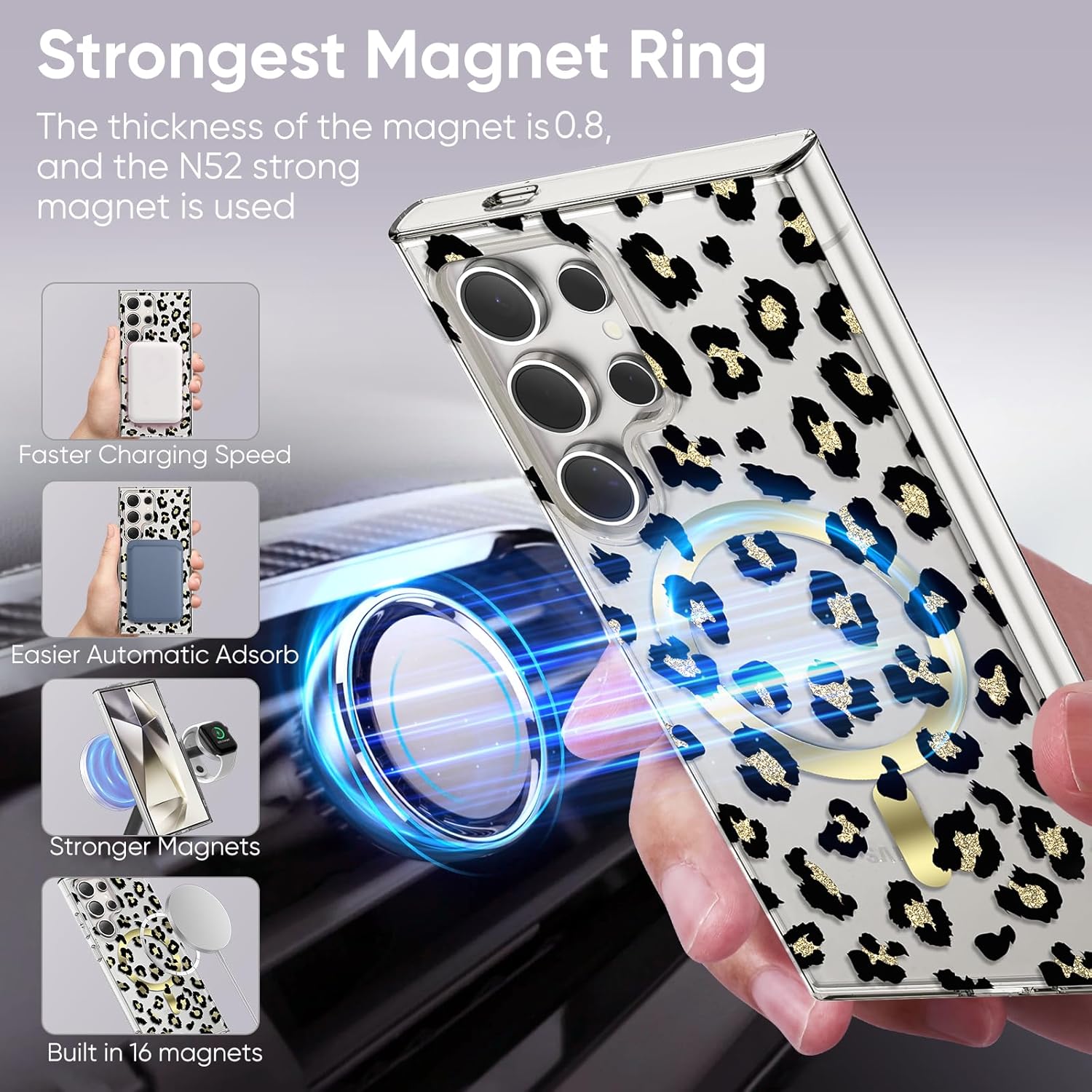 Thumbnail 2 de Unichthy Military-Grade Magnetic TPU Case for Samsung Galaxy S26 Ultra