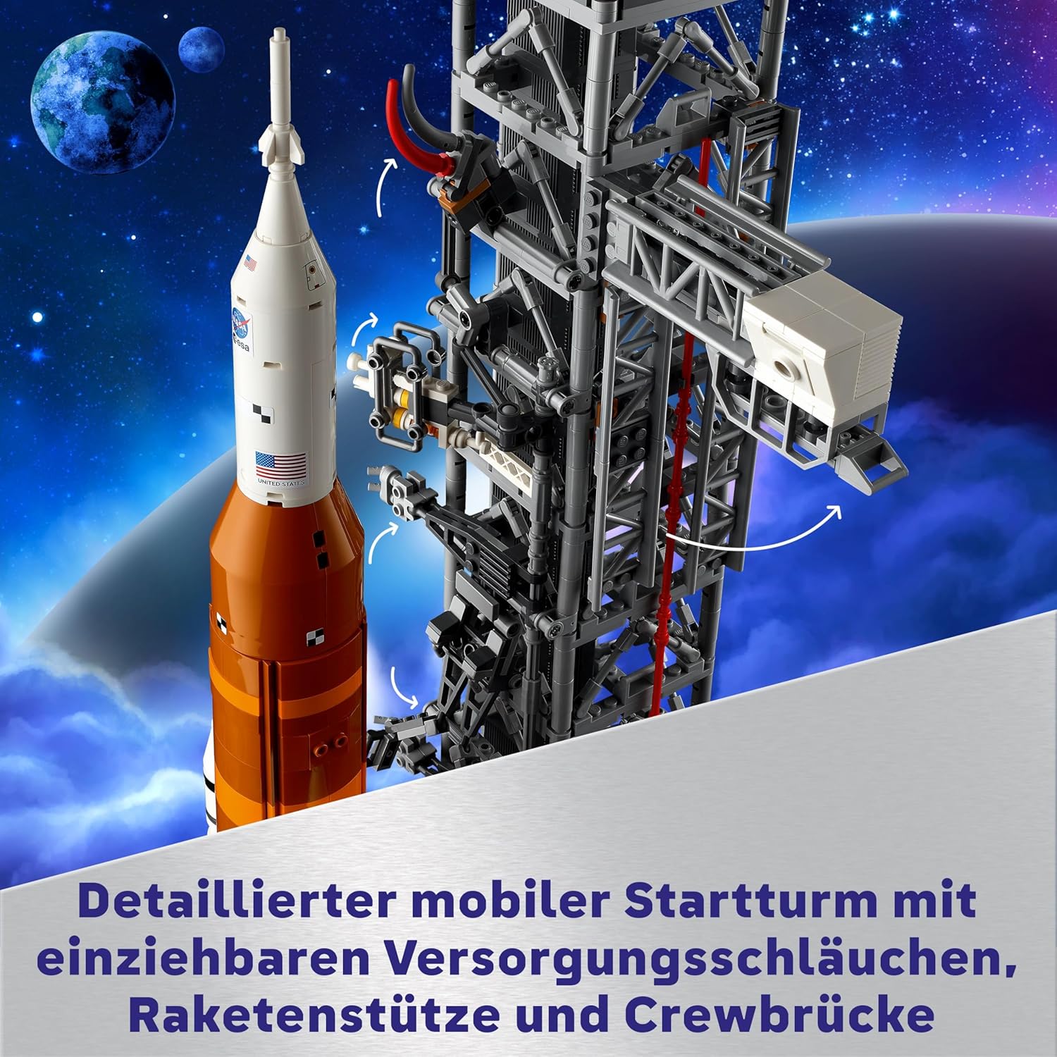 Thumbnail 2 de LEGO Icons NASA Artemis Startrampe (10341) – Bauset mit Orion-Raumkapsel und abhebbaren Elementen